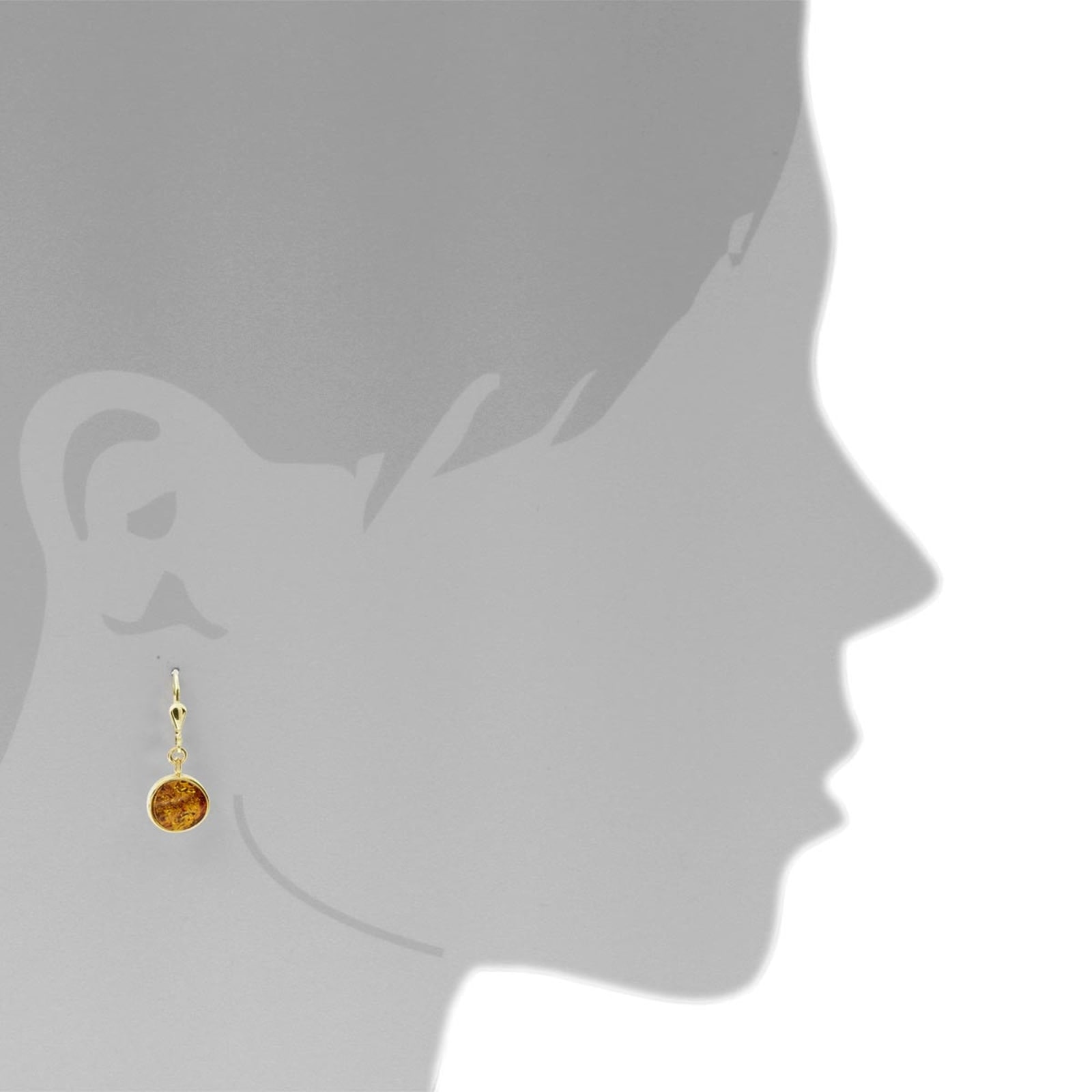 OSTSEE-SCHMUCK Paar Ohrhänger »- Classic 10 mm - Gold 333/000 - Bernstein«