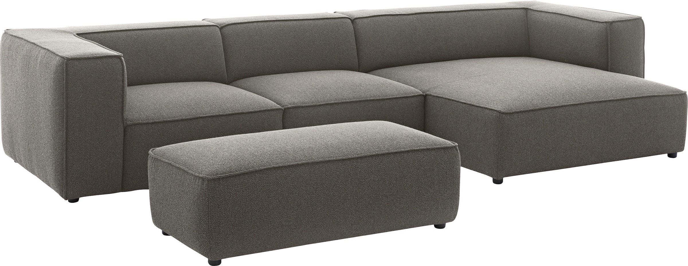 W.SCHILLIG Ecksofa »around-the-block«, mit eleganter Biese, mit Federkern, Breite 341 cm