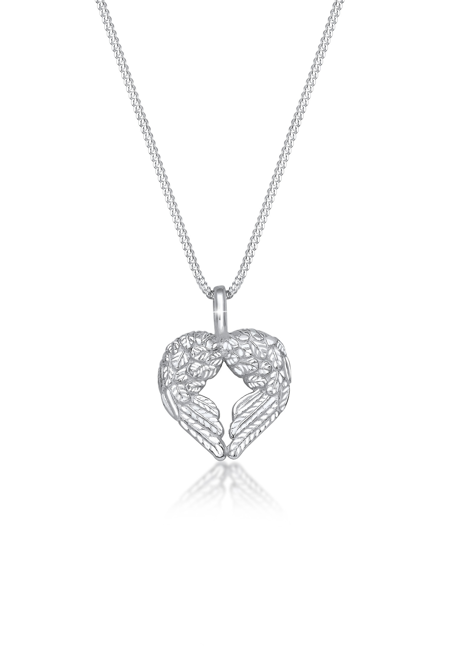 Elli Kette mit Anhänger »Halskette Flügel Herz 925 Sterling Silber«