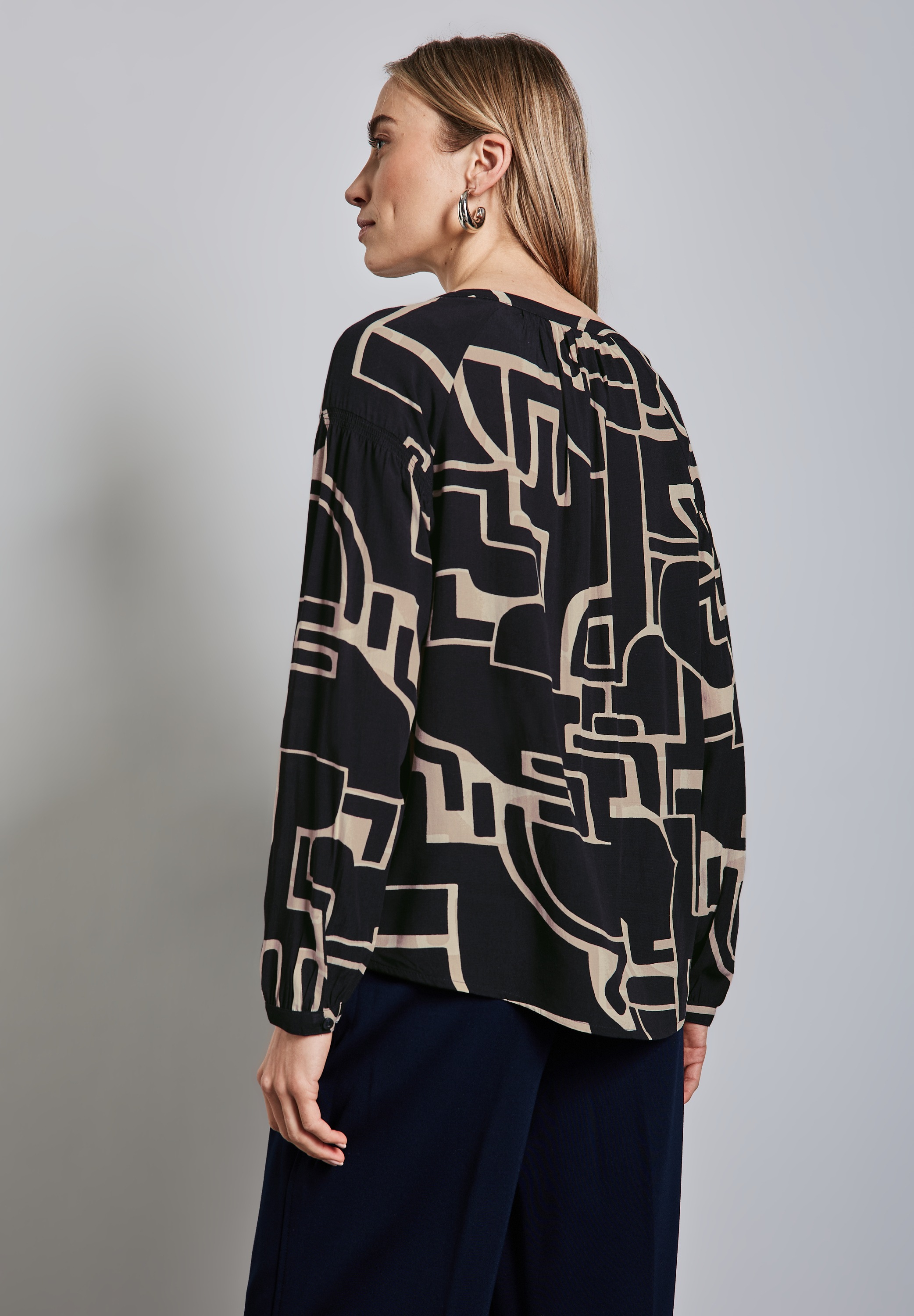 STREET ONE Langarmbluse, mit All-Over Print