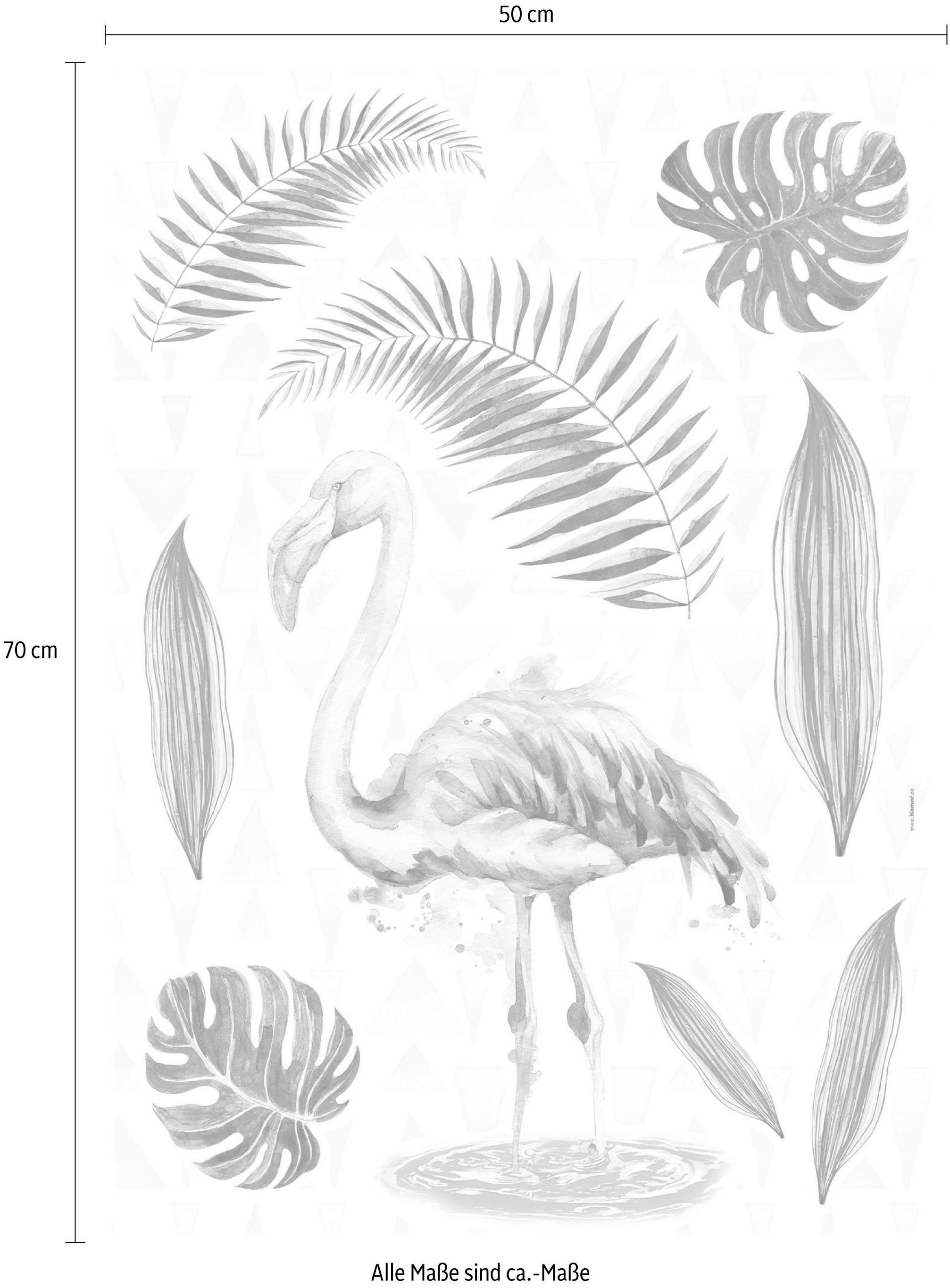 Komar Wandtattoo (Breite Wandtattoo St.), cm OTTO online selbstklebendes (9 x 50x70 »Flamingo«, bei Höhe)