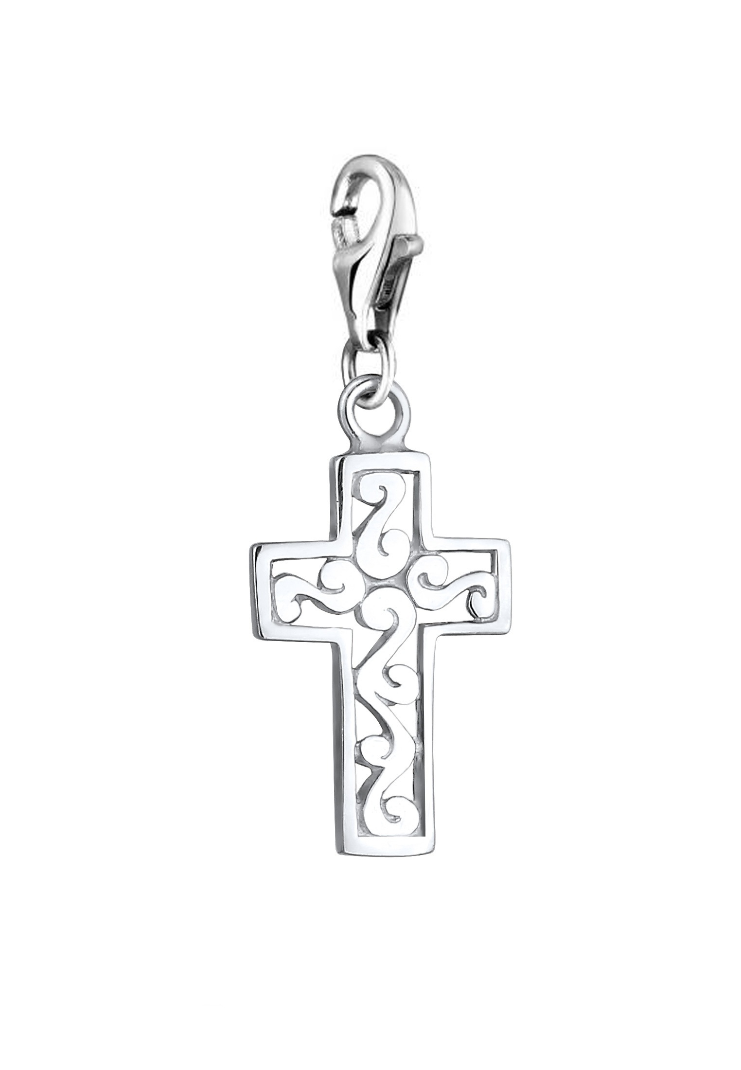 Nenalina Charm-Einhänger »Charm Kreuz Symbol Schutz Anhänger Ornament 925 Silber«