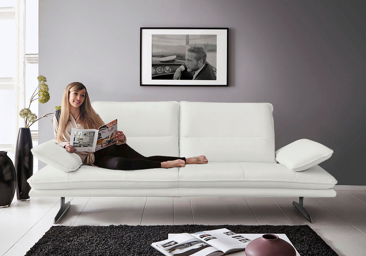 W.SCHILLIG 2,5-Sitzer »broadway Designsofa mit hohem Sitzkomfort«, Sitztiefenverstellung, Kopfteil- & Seitenteilverstellung, Breite 236cm