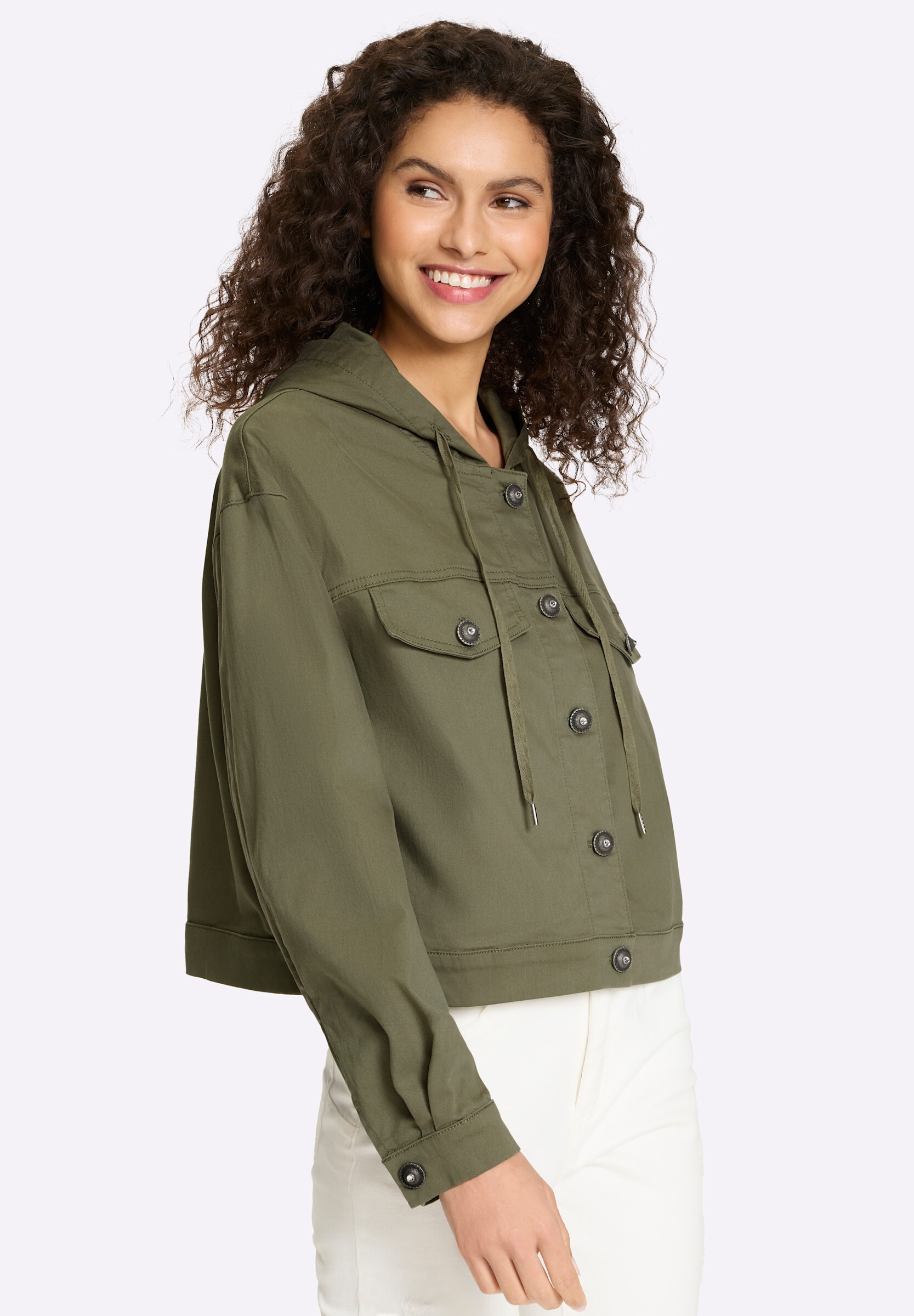 heine Jerseyblazer »Jeans-Jacke Jeansjacke mit Kapuze«