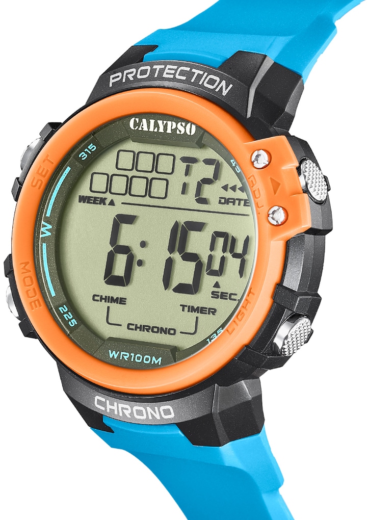 CALYPSO WATCHES Chronograph »Color Splash«, Armbanduhr, Quarzuhr, Herrenuhr, Damenuhr, digital, Stoppfunktion