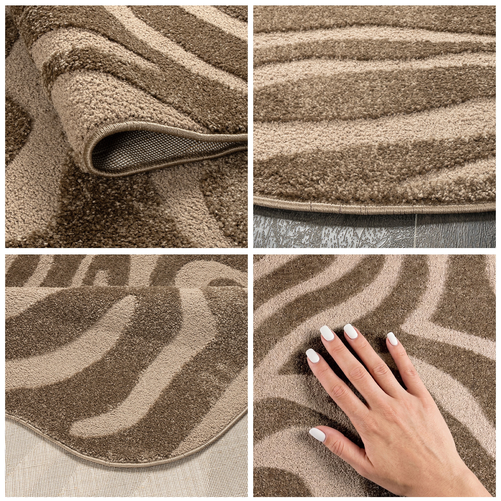 OTTO home Teppich »Zebra, besondere Form, Animal-Look« rechteckig 12 mm Höhe moderner Animal-Print, Tiermotiv, Wohnzimmer, Schlafzimmer