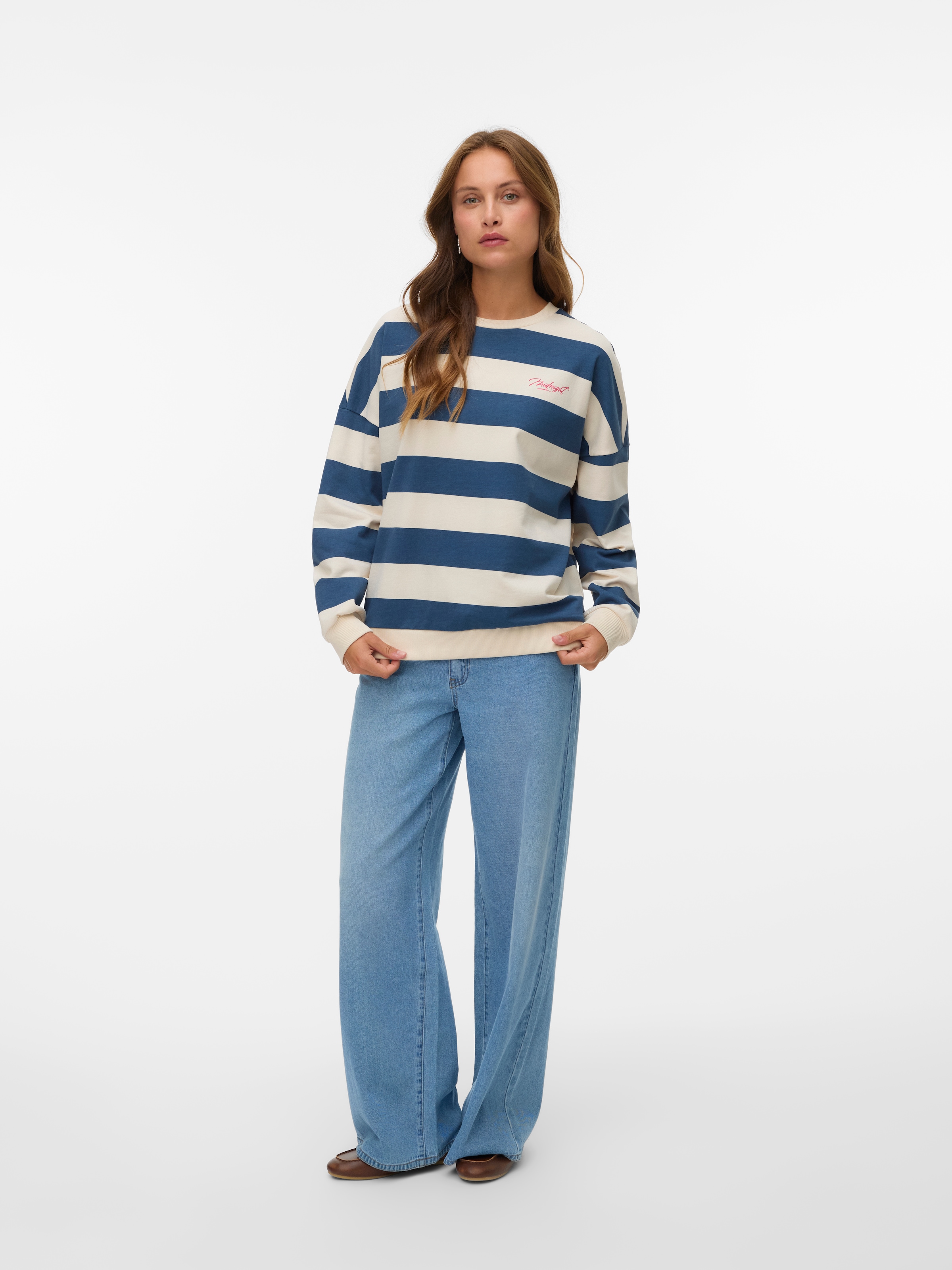 Vero Moda Sweatshirt »VMVIOLA BEA LS SWEAT BOX JRS«, Color Block Streifen

