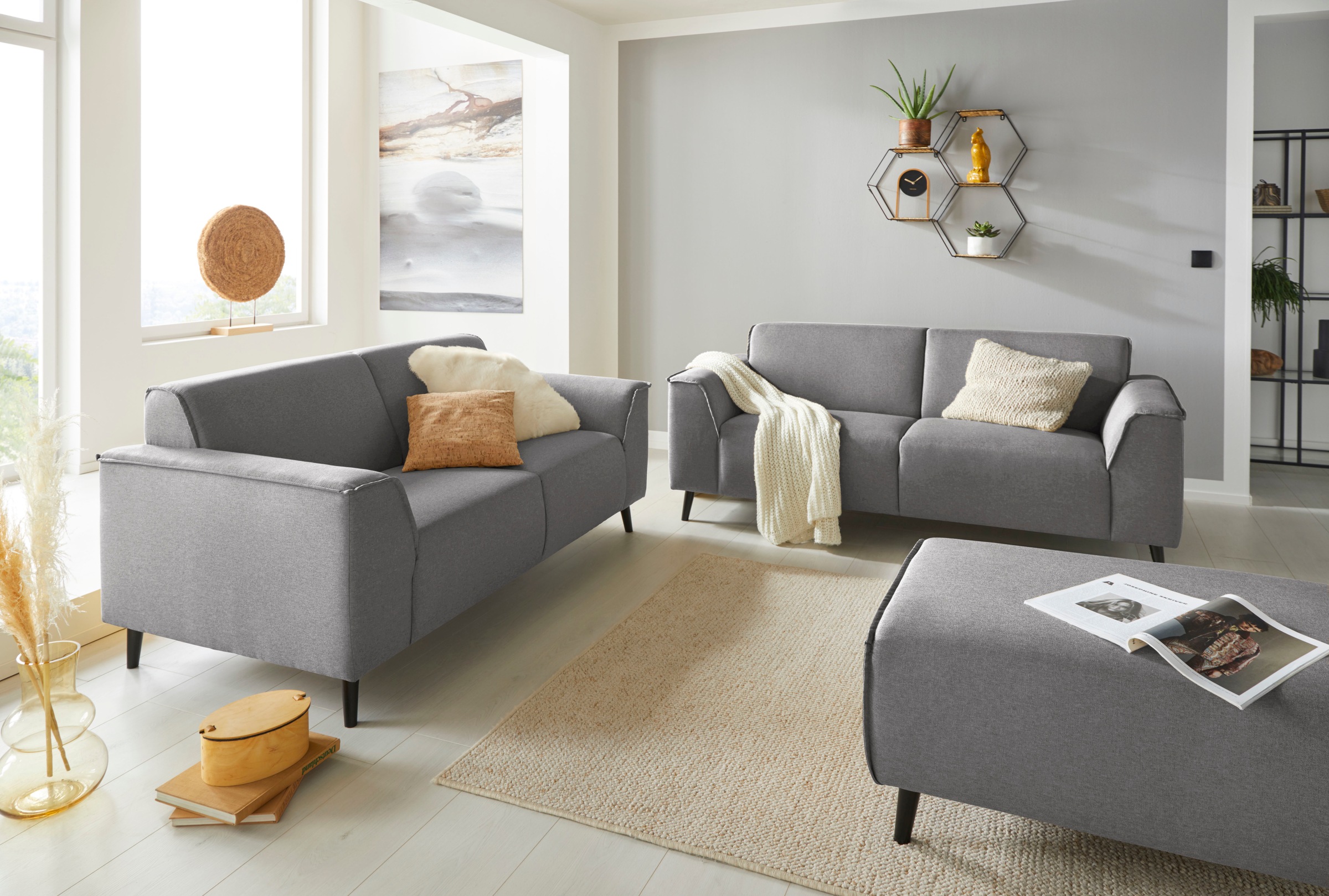 DOMO collection Hocker »Amora«, mit Federkern