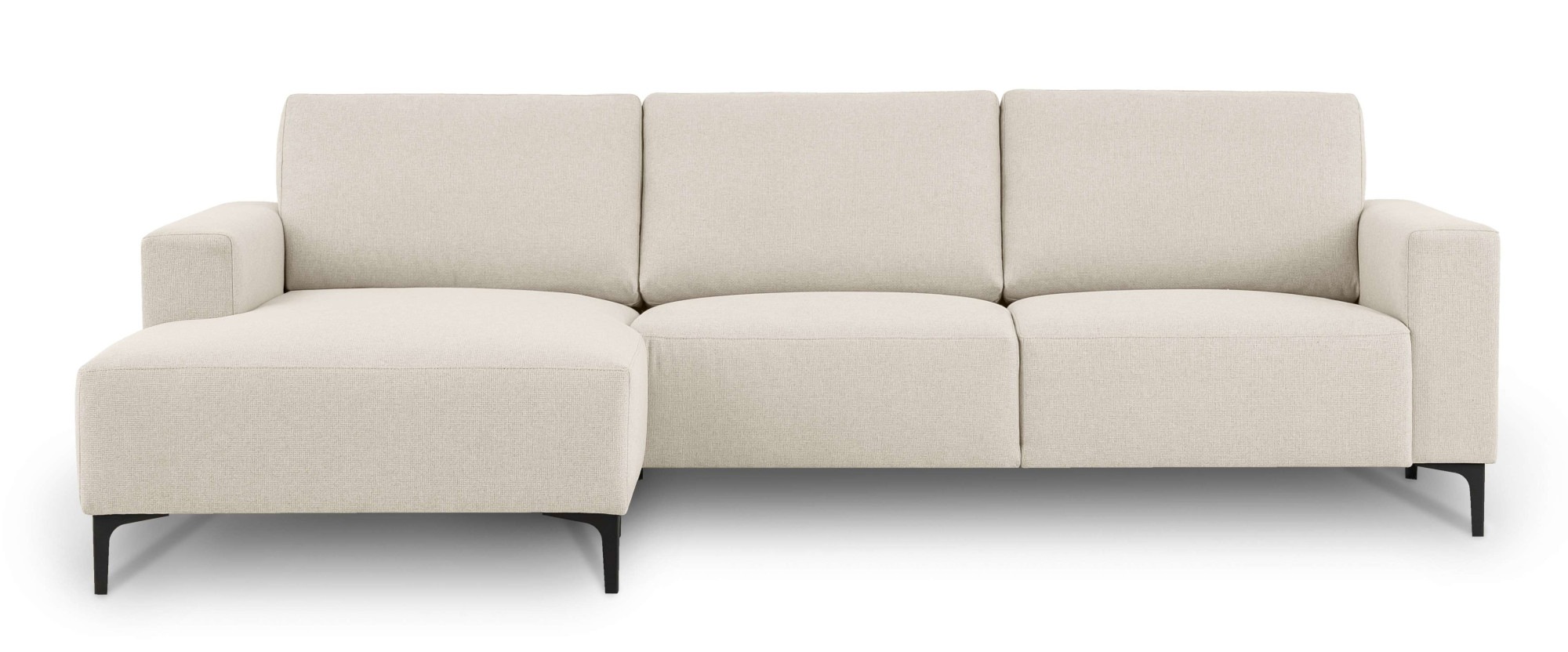 Home affaire Ecksofa »Tournon, L-Form, Breite 262 cm, Webstoff, Chenille«, Designsofa im nordischen Stil, Wellenunterfederung, Metallfüße