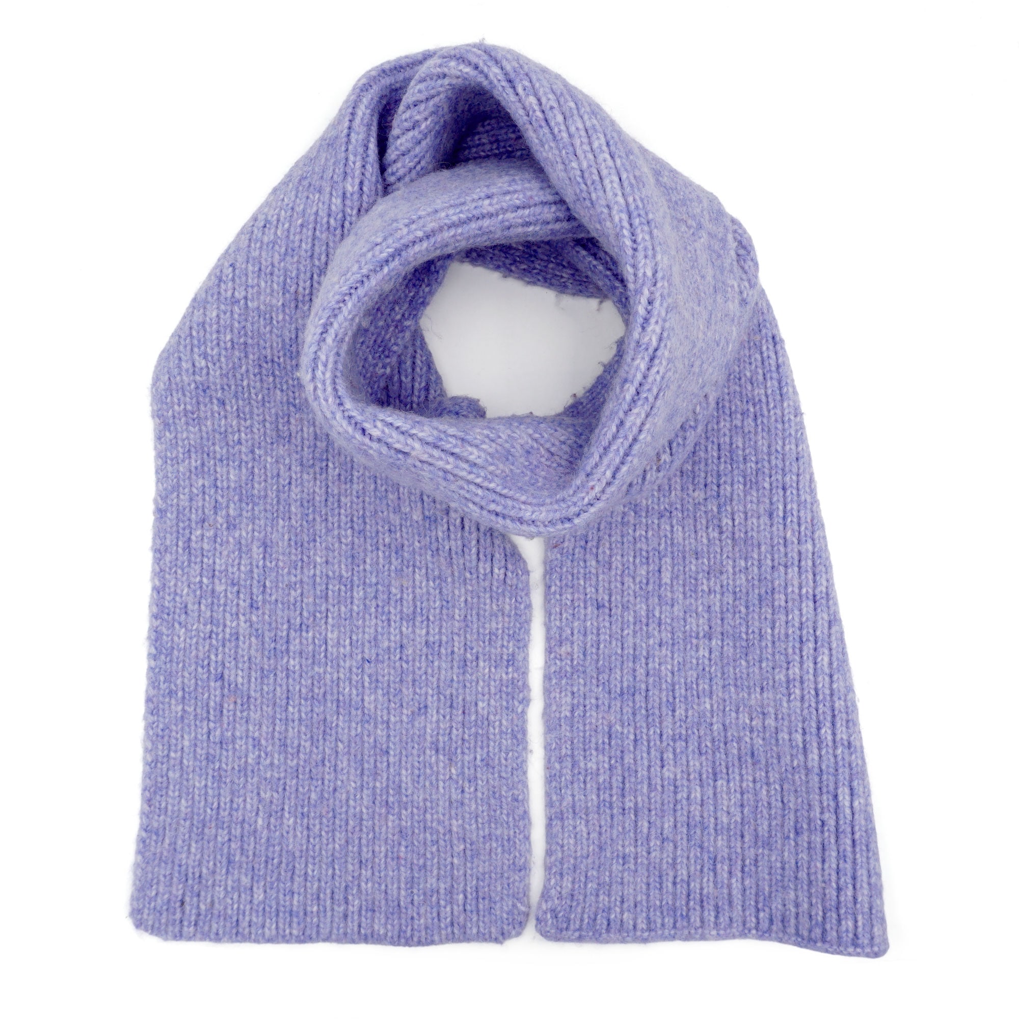 Capo Damen Strickschal Melange-Optik, wärmend, weich in lila