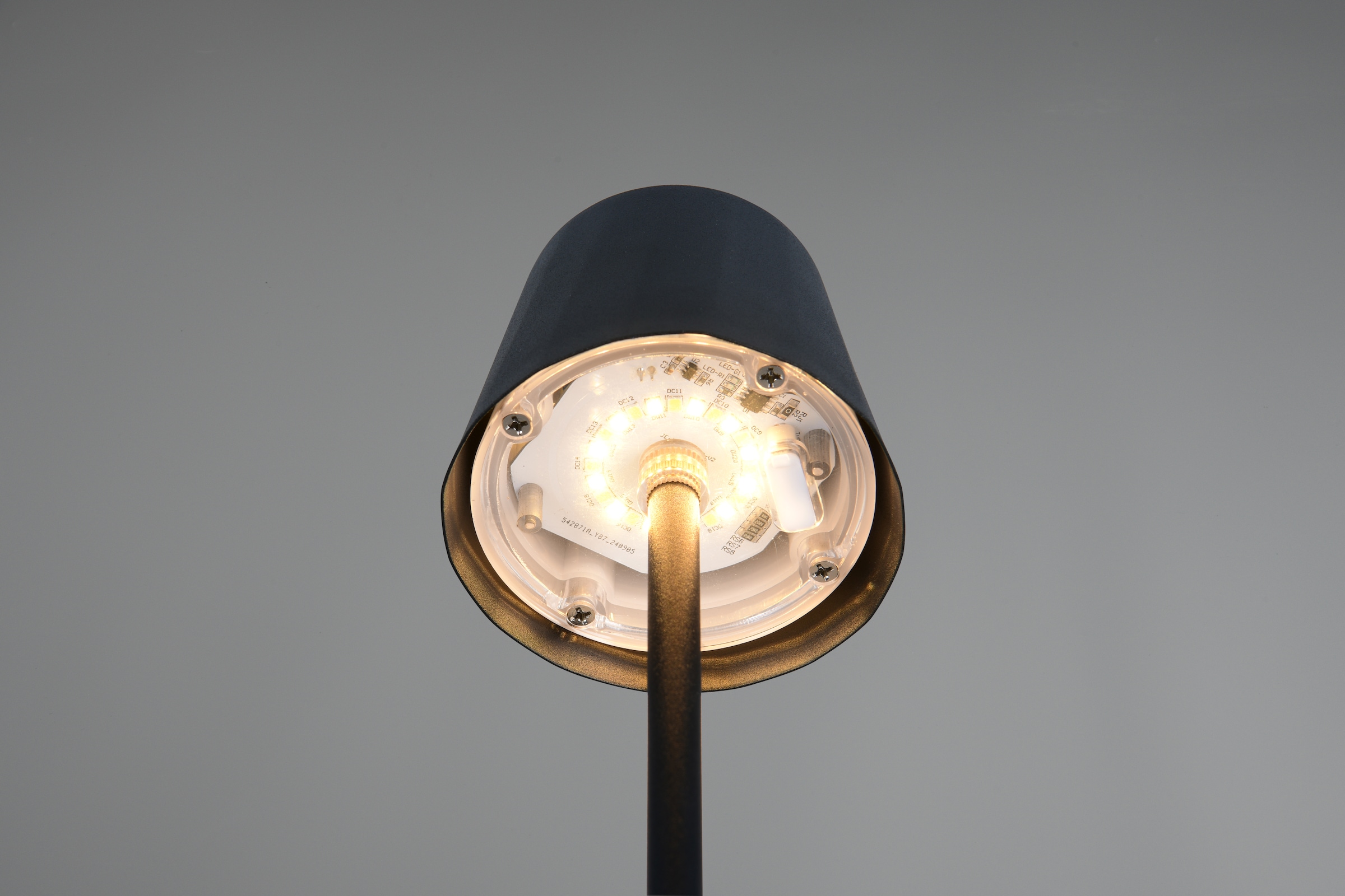 REALITY Leuchten LED Tischleuchte »DIAZ, Outdoor Akku Tischlampe Höhe 21 cm Ø 8,5 cm, IP44, Touchdimmer« LED-Board 1 Stk. Farbwechsler | warmweiß - kaltweiß CCT Lichtfarbe einstellbar 2700-6500K, 160 Lumen, 1,6W, USB Anschluss