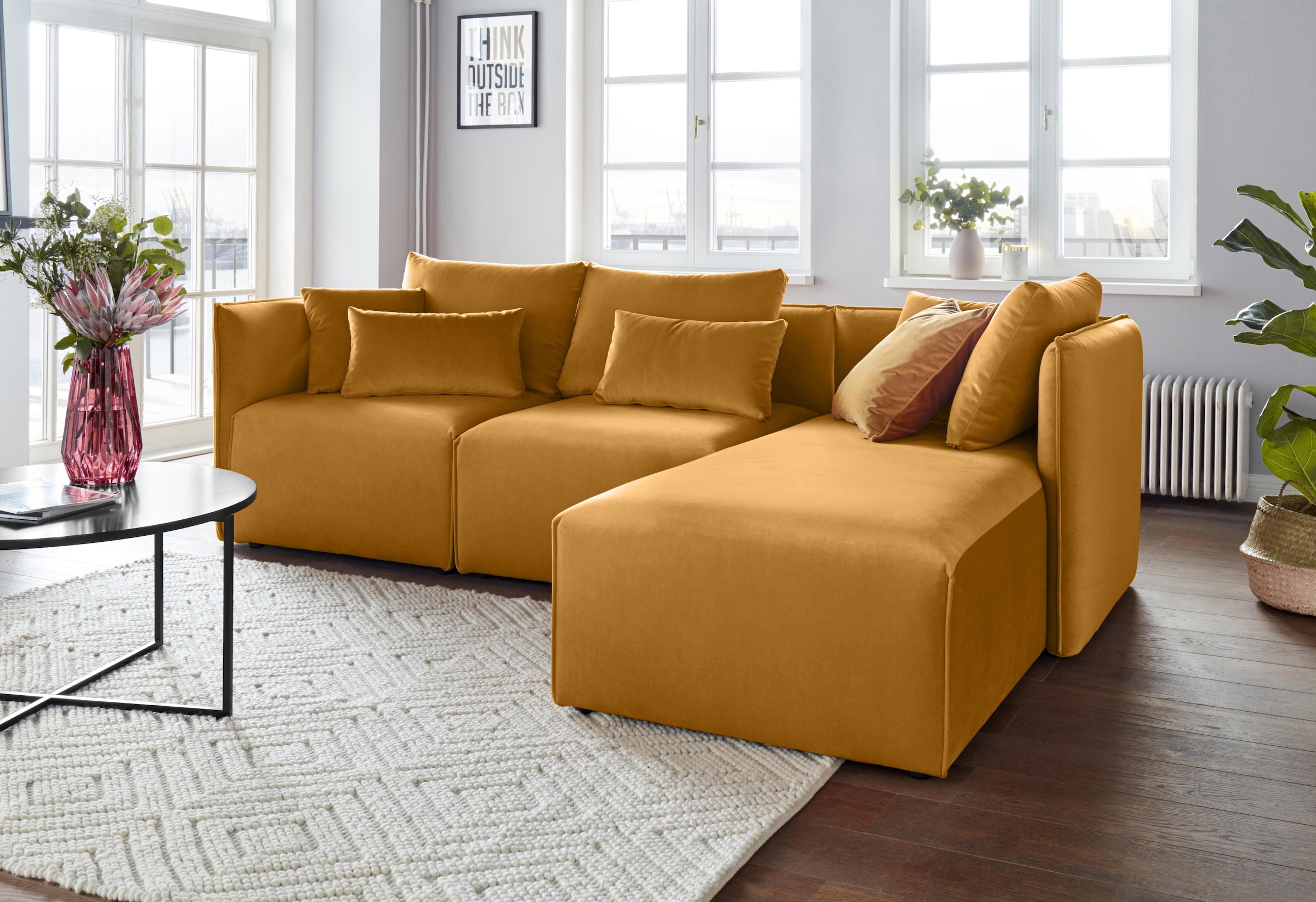 andas Ecksofa »Nöre«, (3 Teile), zusammengesetzt aus Modulen, in vielen Bezugsqualitäten und Farben