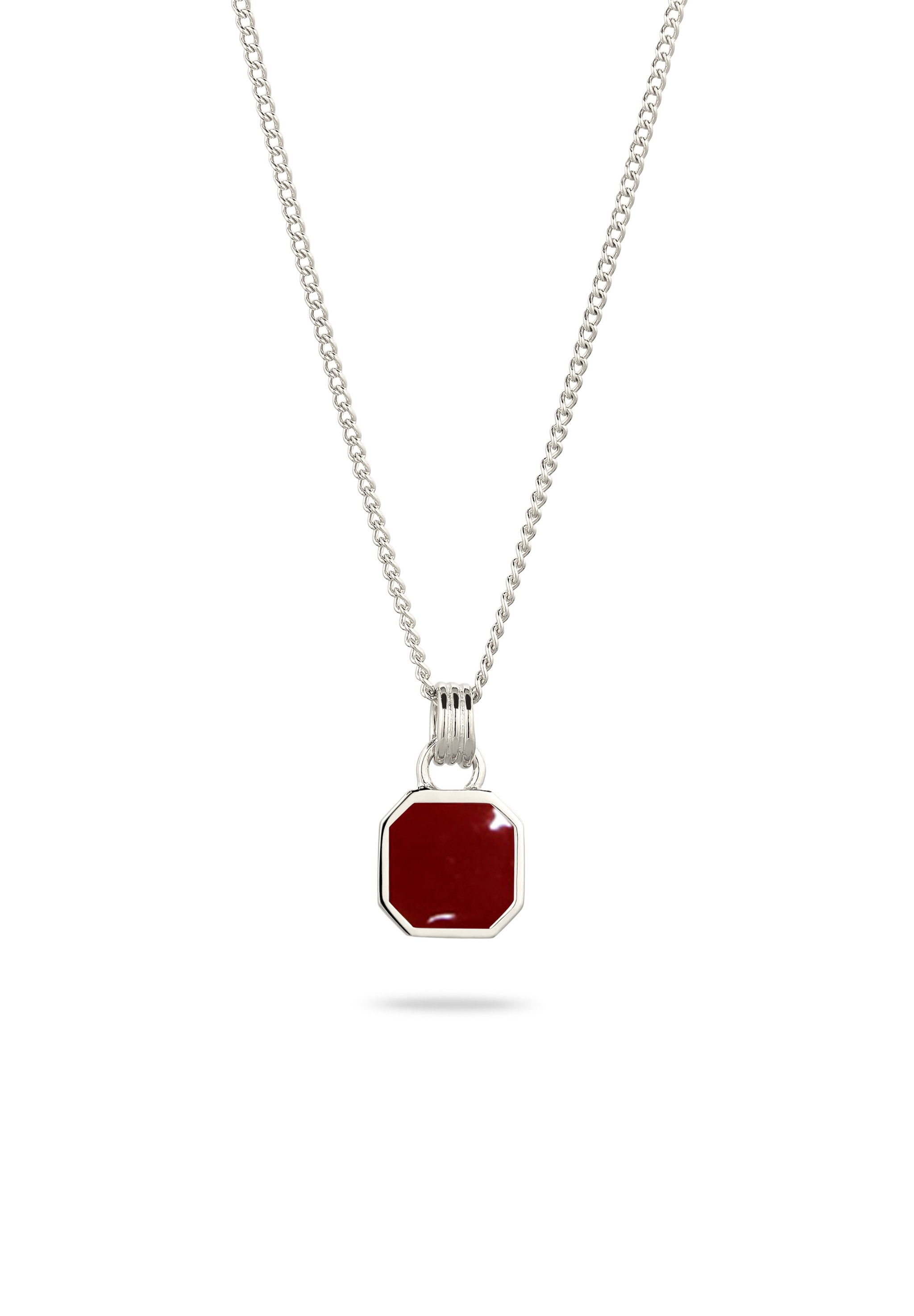 Kuzzoi Kette mit Anhänger »Halskette Anhänger Emaille Rot 925 Sterling Silber«