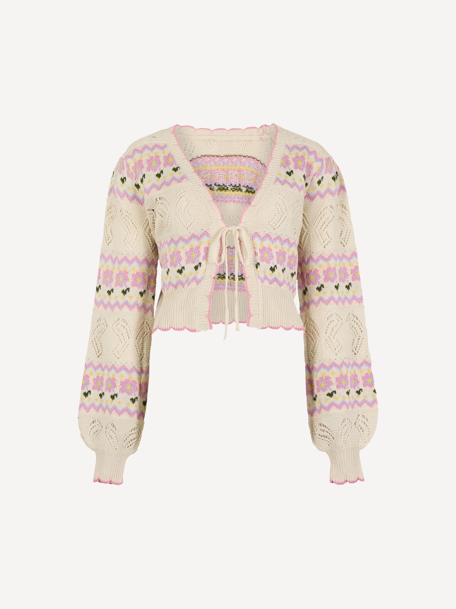 Apricot Strickcape »Strickjacke« mit Schmetterlings- und Blumenmuster