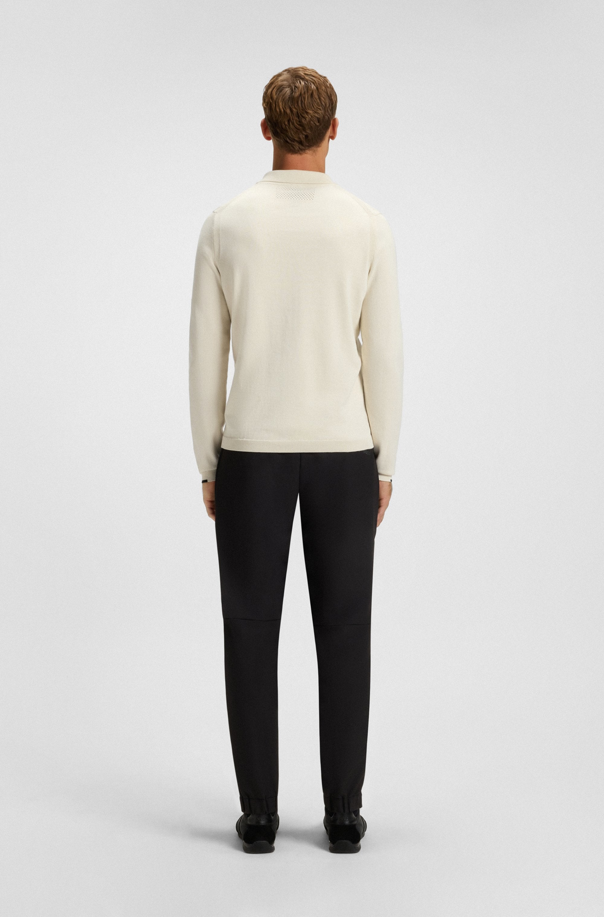 BOSS GREEN Strickpullover »KN Ever-X PL« mit Reißverschluss, regular fit, toniges Logo