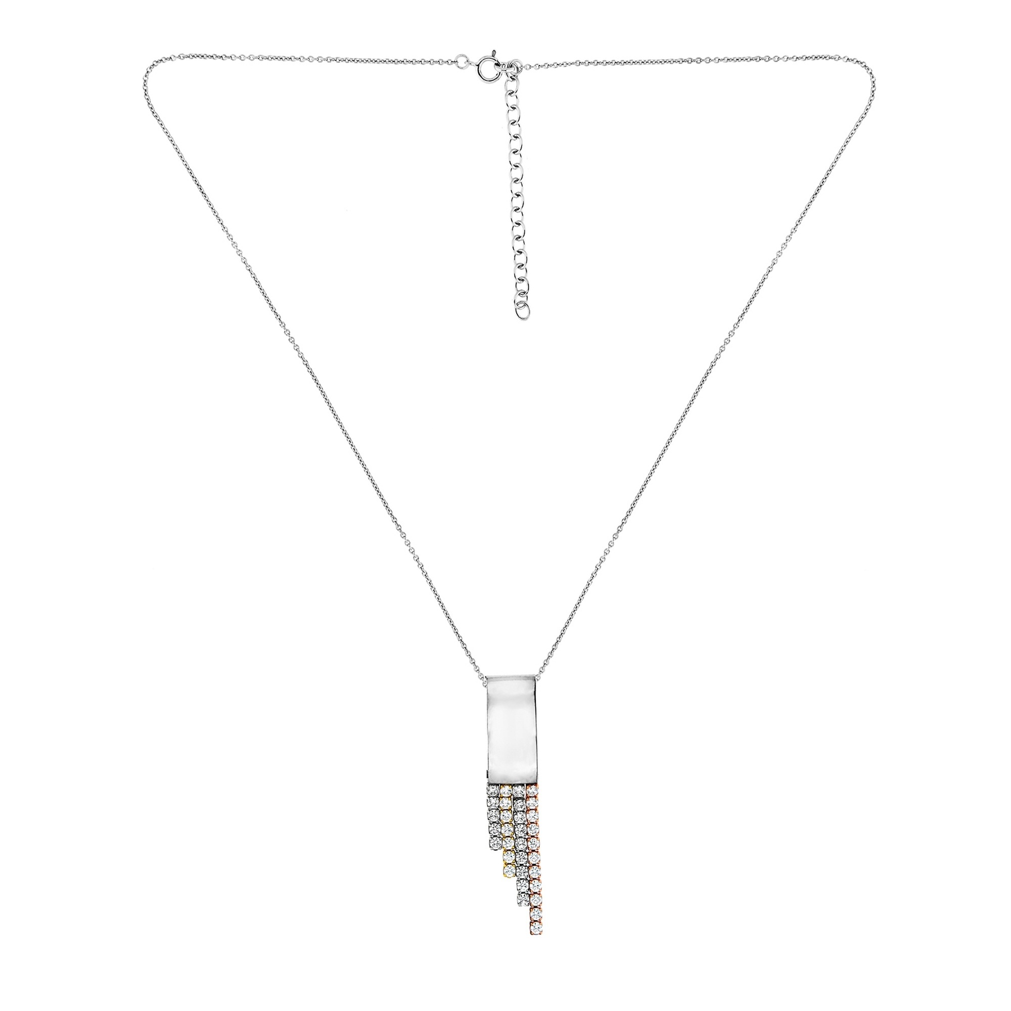 Smart Jewel Kette mit Anhänger »Kette Zirkonia Steine als Behang, Silber 925«