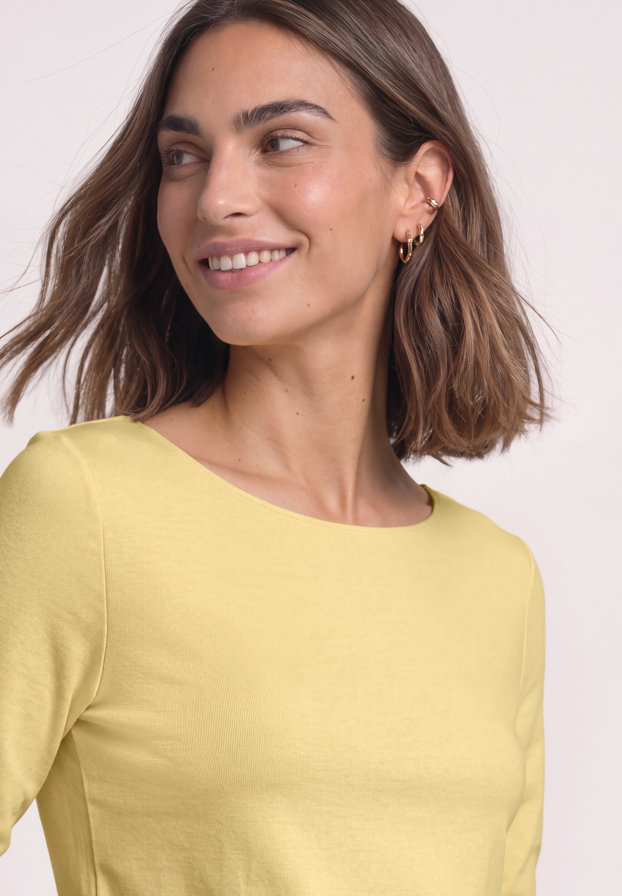 STREET ONE Langarmshirt »Style Lanea« Shirt mit U-Boot-Ausschnitt