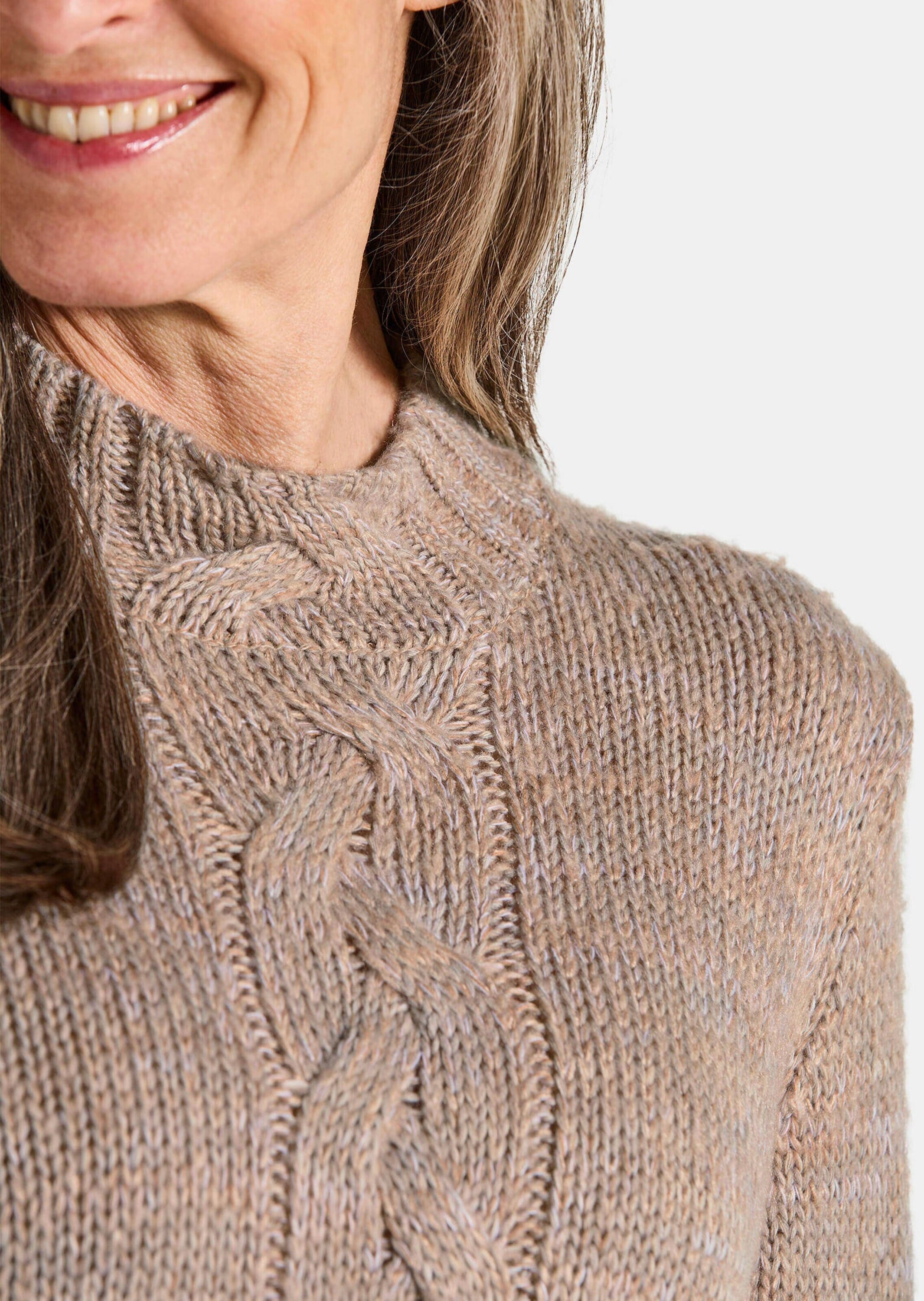 GOLDNER Rundhalspullover »Strickpullover mit Zopfstrick«