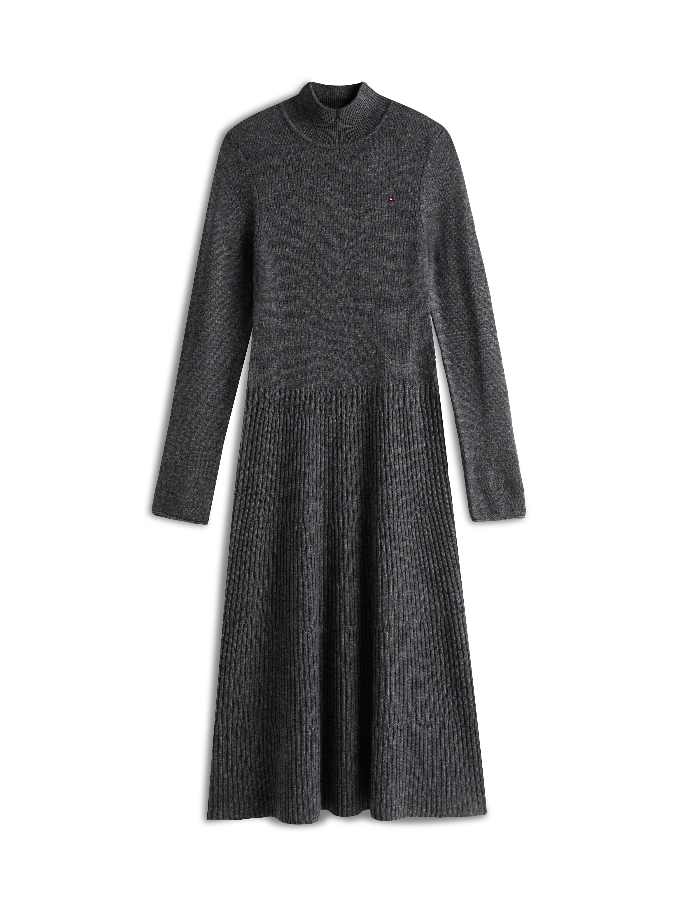 Tommy Hilfiger Strickkleid »SOFT WOOL LS MOCK-NK SWT DRESS«, aus reiner Wolle