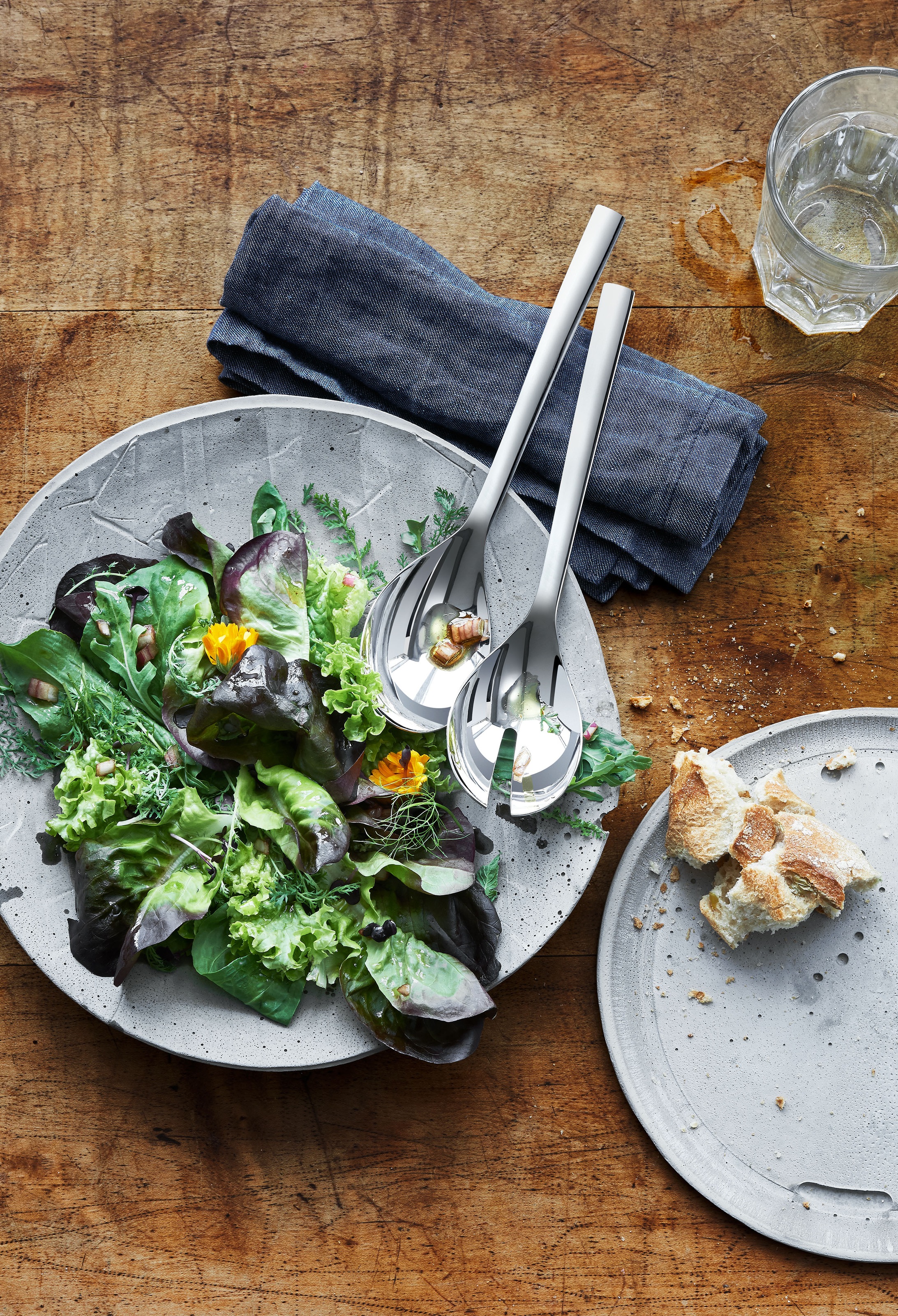 WMF Salatbesteck »Nuova« 2-tlg., 25 cm, Cromargan Edelstahl rostfrei 18/10, Geschenkverpackung