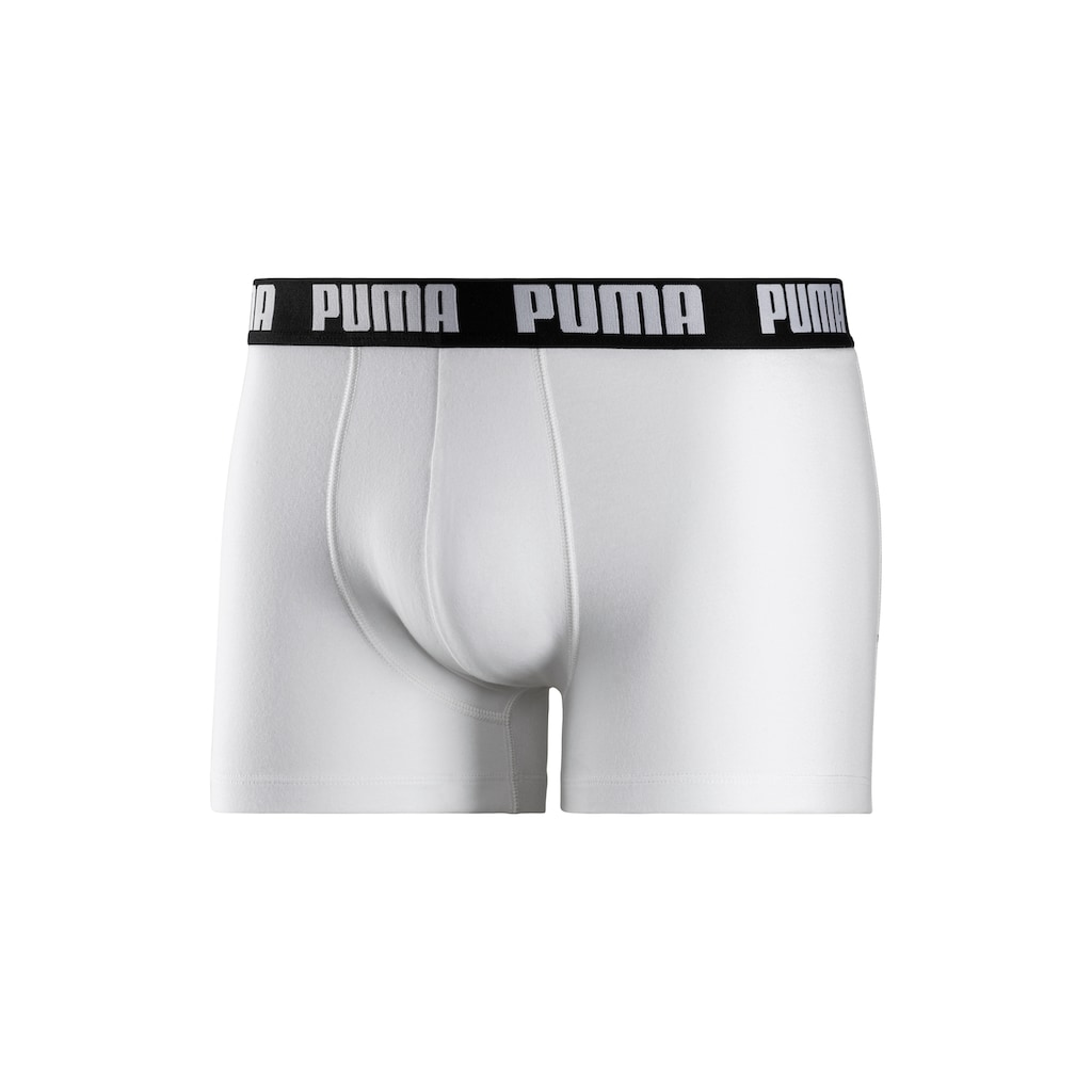 PUMA Boxer, (Packung, 2 St.), weiß+schwarz