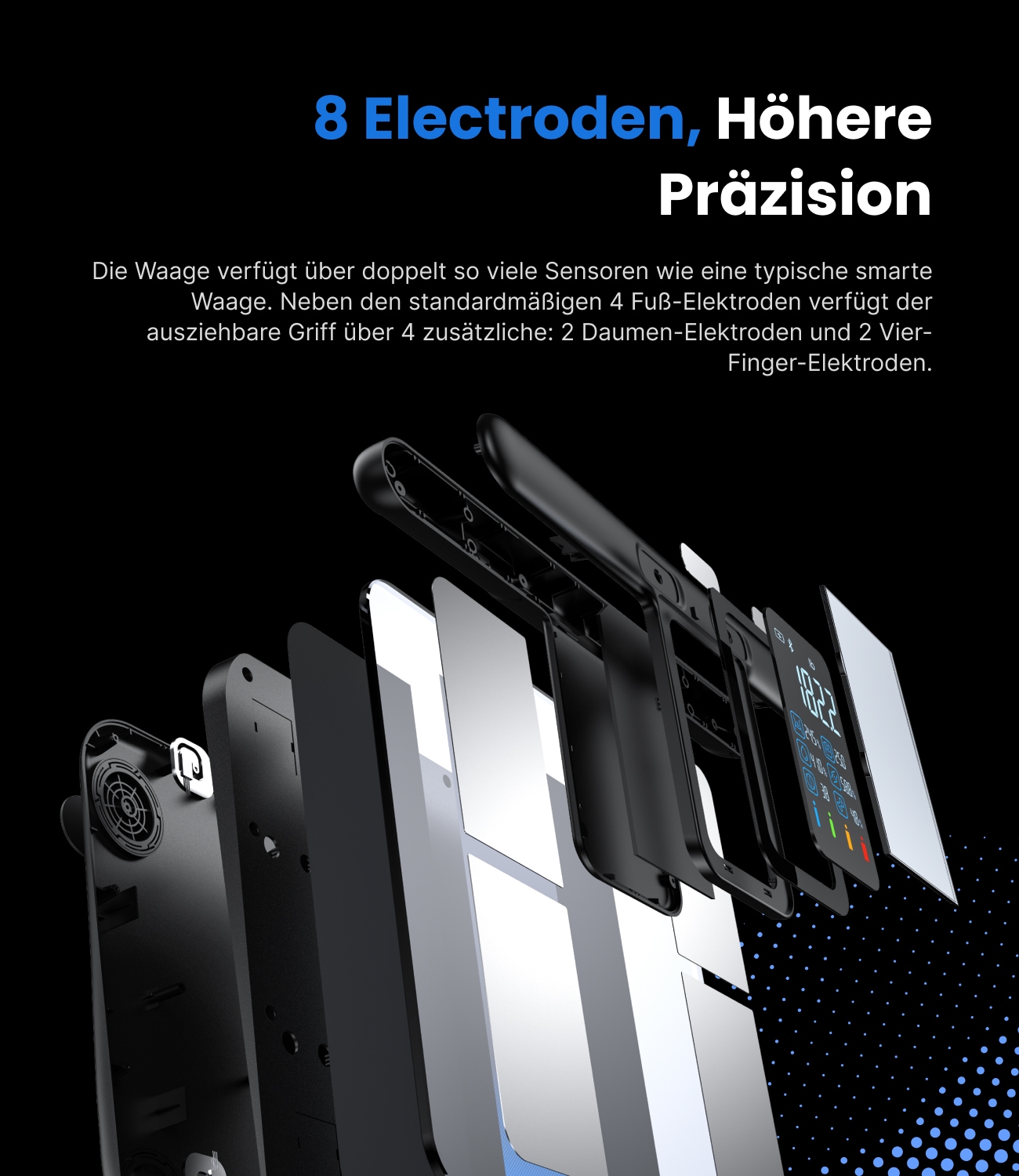 Renpho Körper-Analyse-Waage »Morpho Scan Körperanalysewaage« Mehrere Messungen und umfassende Gesundheitsanalyse