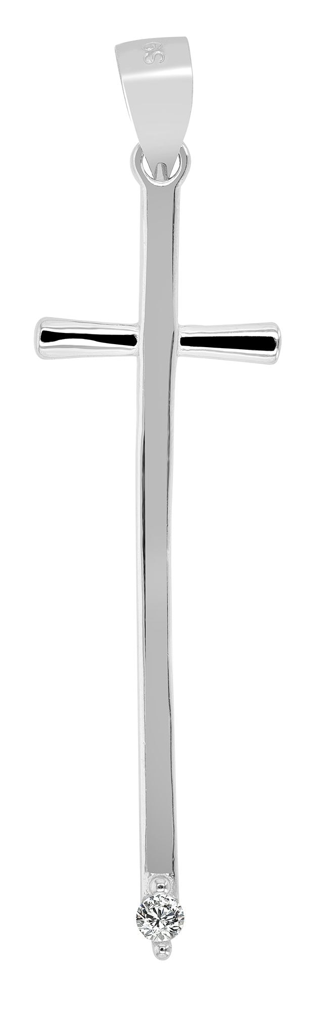 Adelia´s Kreuzanhänger »Damen Anhänger ¿ Kreuz Kreuzanhänger aus 925 Silber mit Zirkonia«