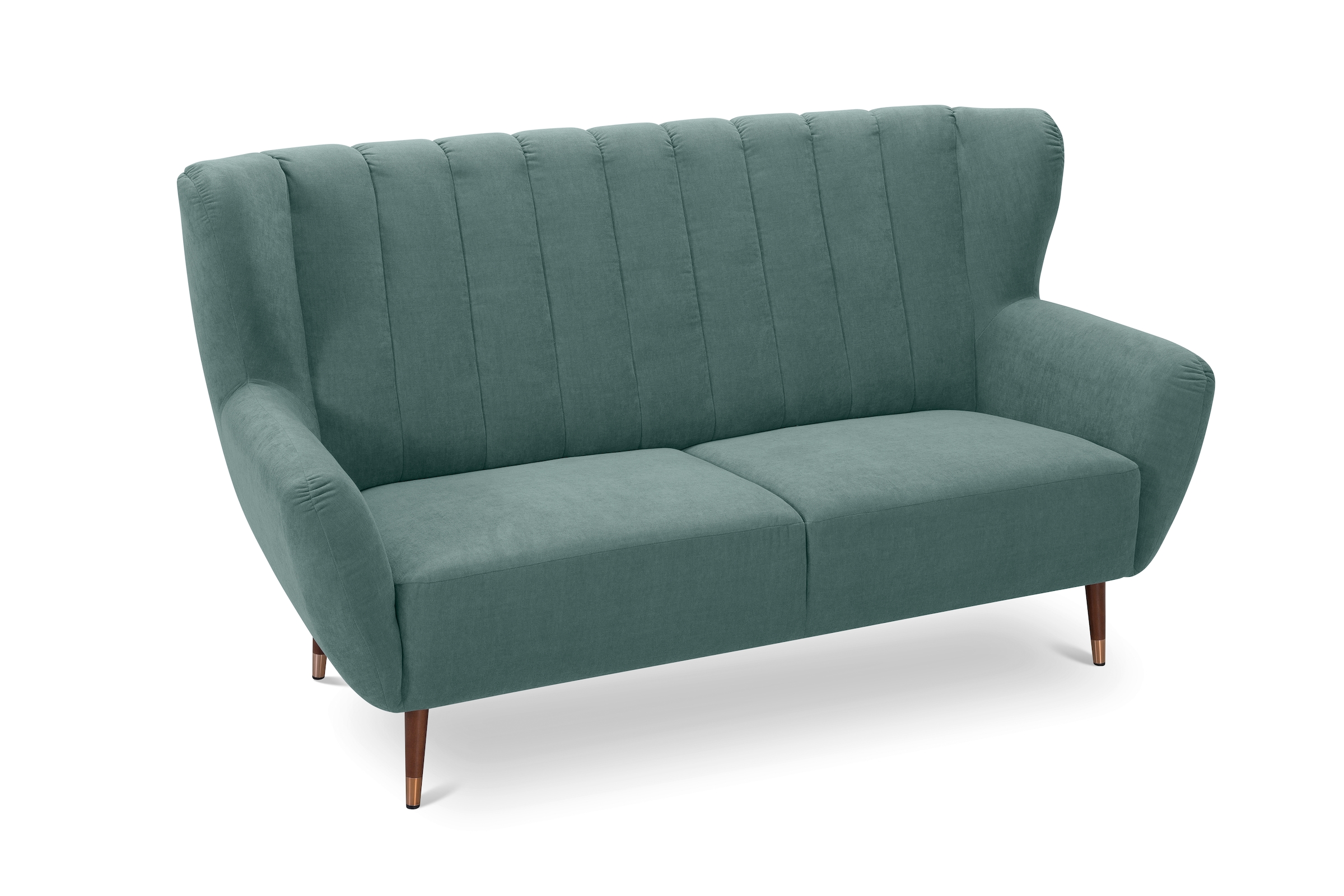 exxpo - sofa fashion 3-Sitzer »Polly, bequem mit hoher Rückenlehne, hohe Füße, Ohrensesselcouch«, Küchensofa, mit hochwertigen Bezügen
