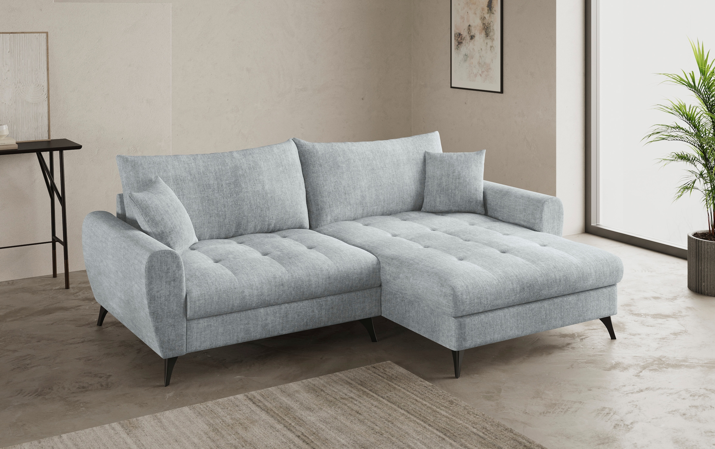 Mr. Couch Ecksofa »Blackburn II L-Form«, Wahlweise mit Kaltschaumpolsterung bis 140 kg belastbar