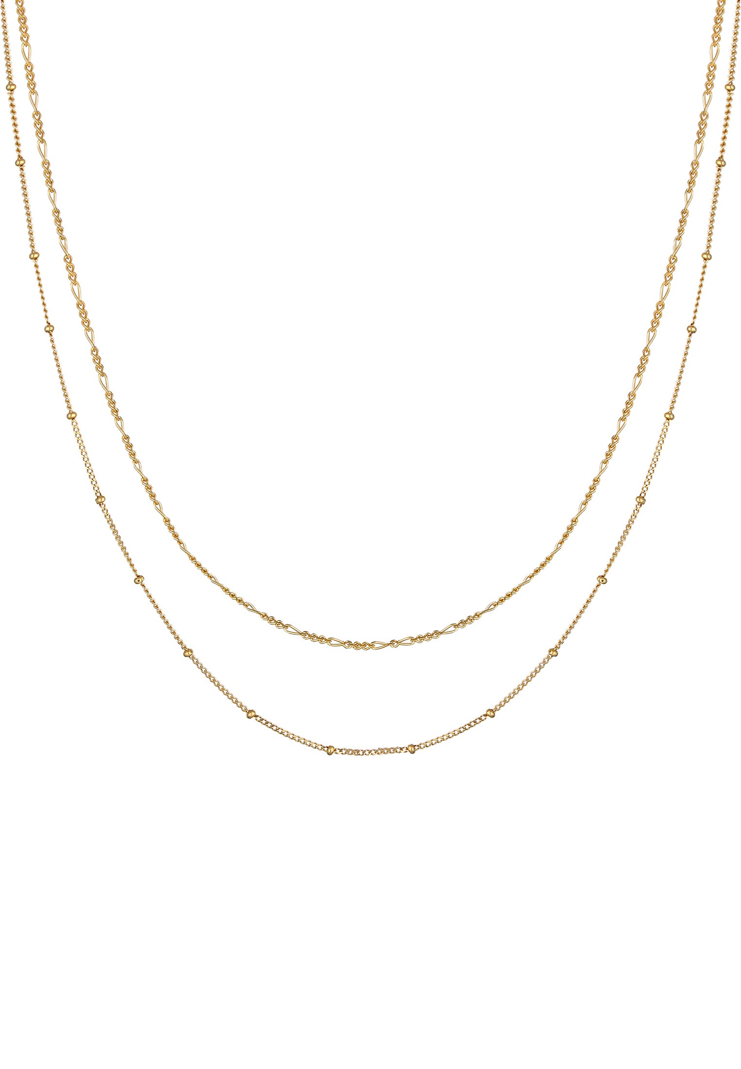 Elli Ketten-Set »Halskette Choker Set (2tlg) Figaro Panzer Kugel 925 Silber«