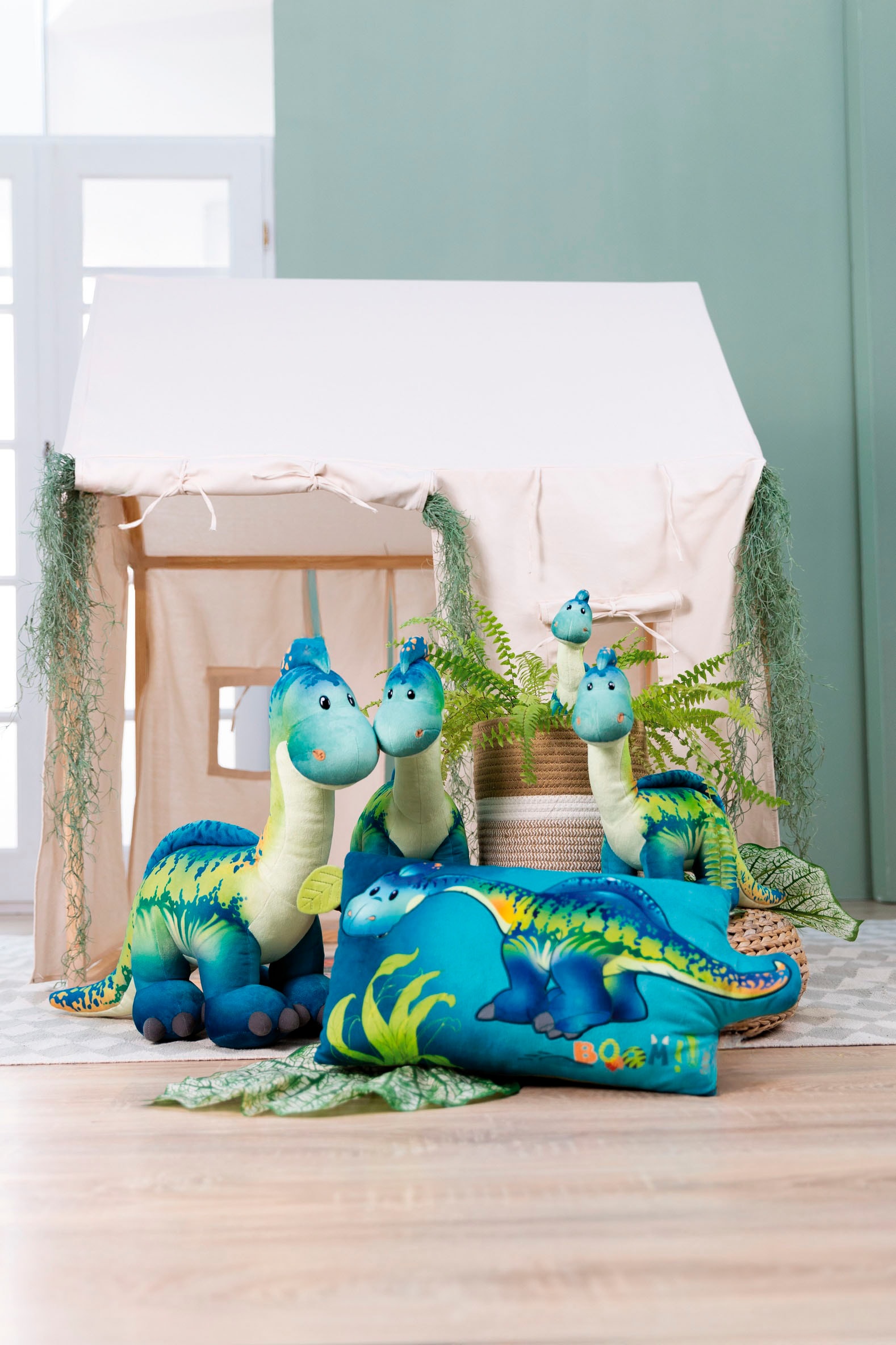 Nici Kuscheltier »Dinos, Dino Snackilus 70cm (Länge) stehend GREEN«