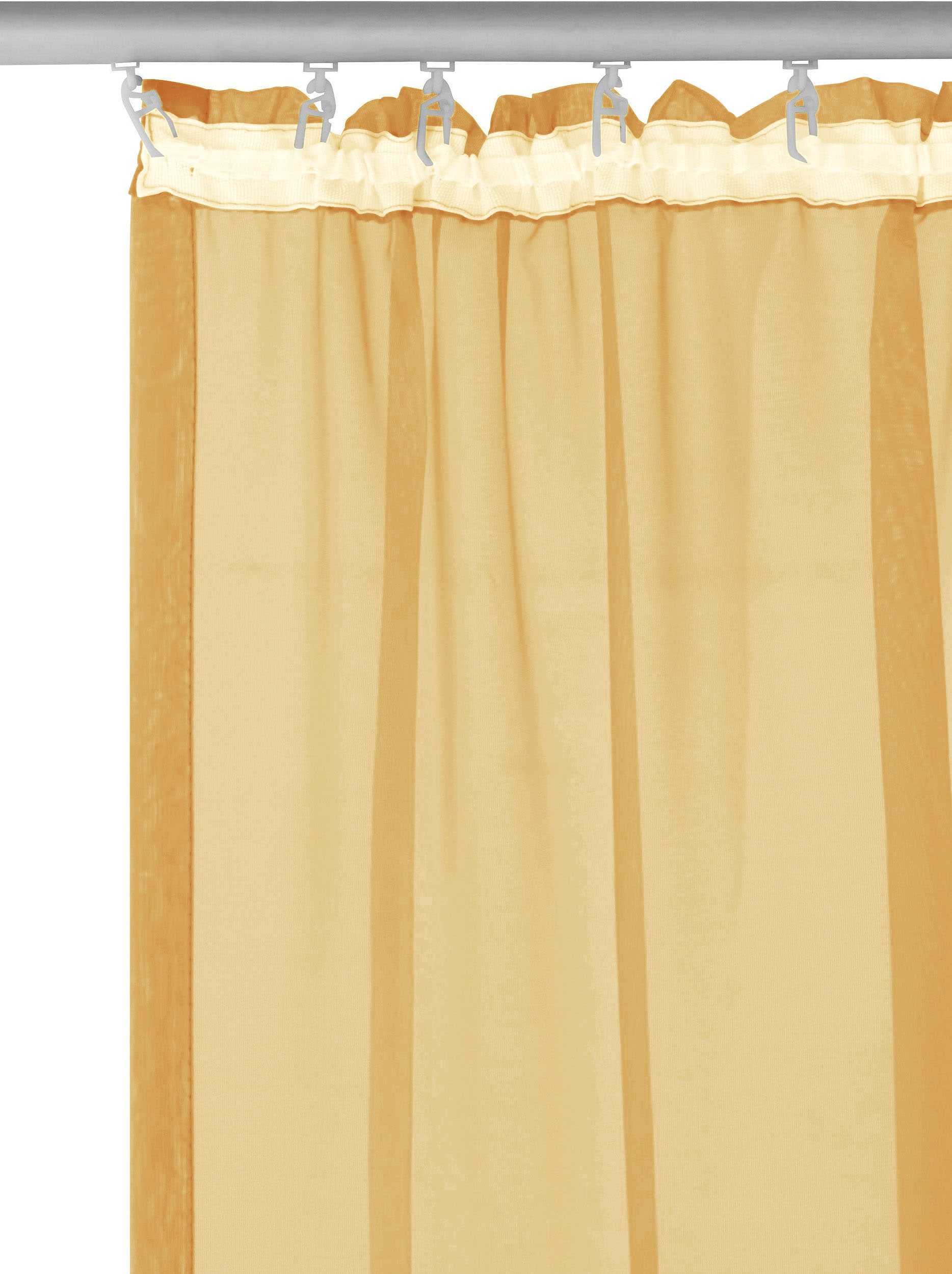 my home Gardine »XANA mit Ösen, Kräuselband oder Schlaufen«, (1 St.), Bestseller, einfarbig, 1 bzw. 2 Schals, pflegeleicht, Schal