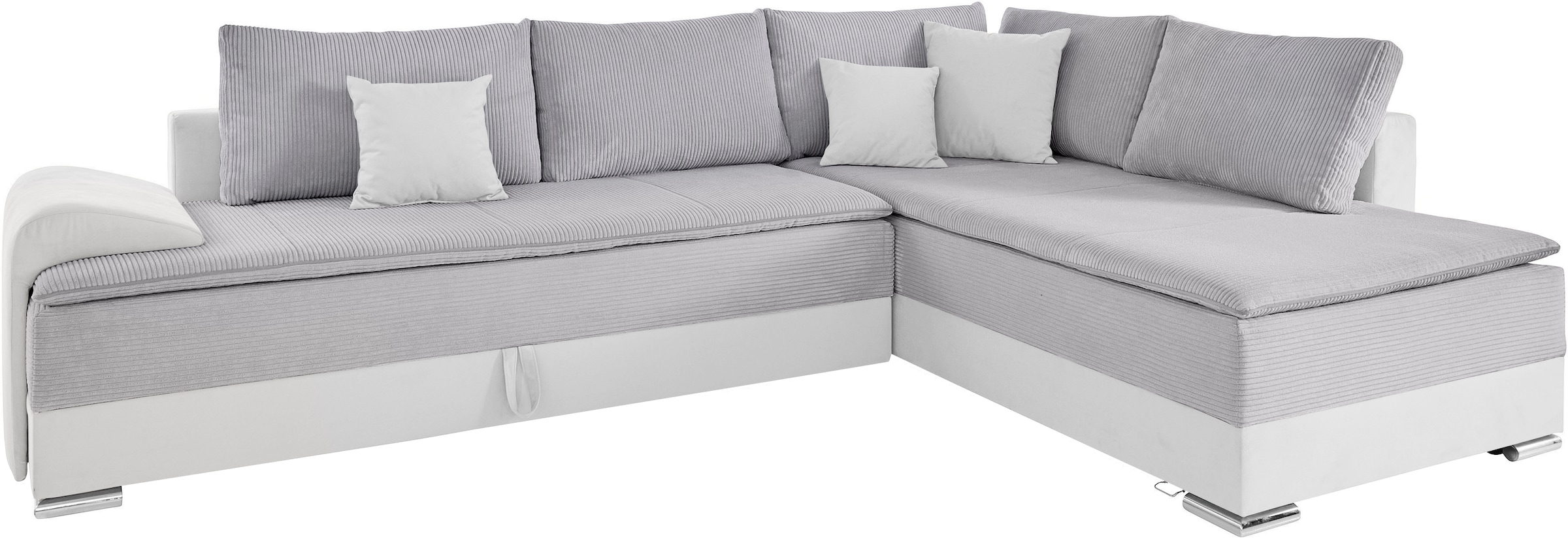 INOSIGN Ecksofa »Boxspringbett Night & Day L-Form mit Dauer-Schlaffunktion mit Armlehne«, mit Boxspring-Bettfunktion 180x200 cm und Bettkasten, Dauerschläfer!