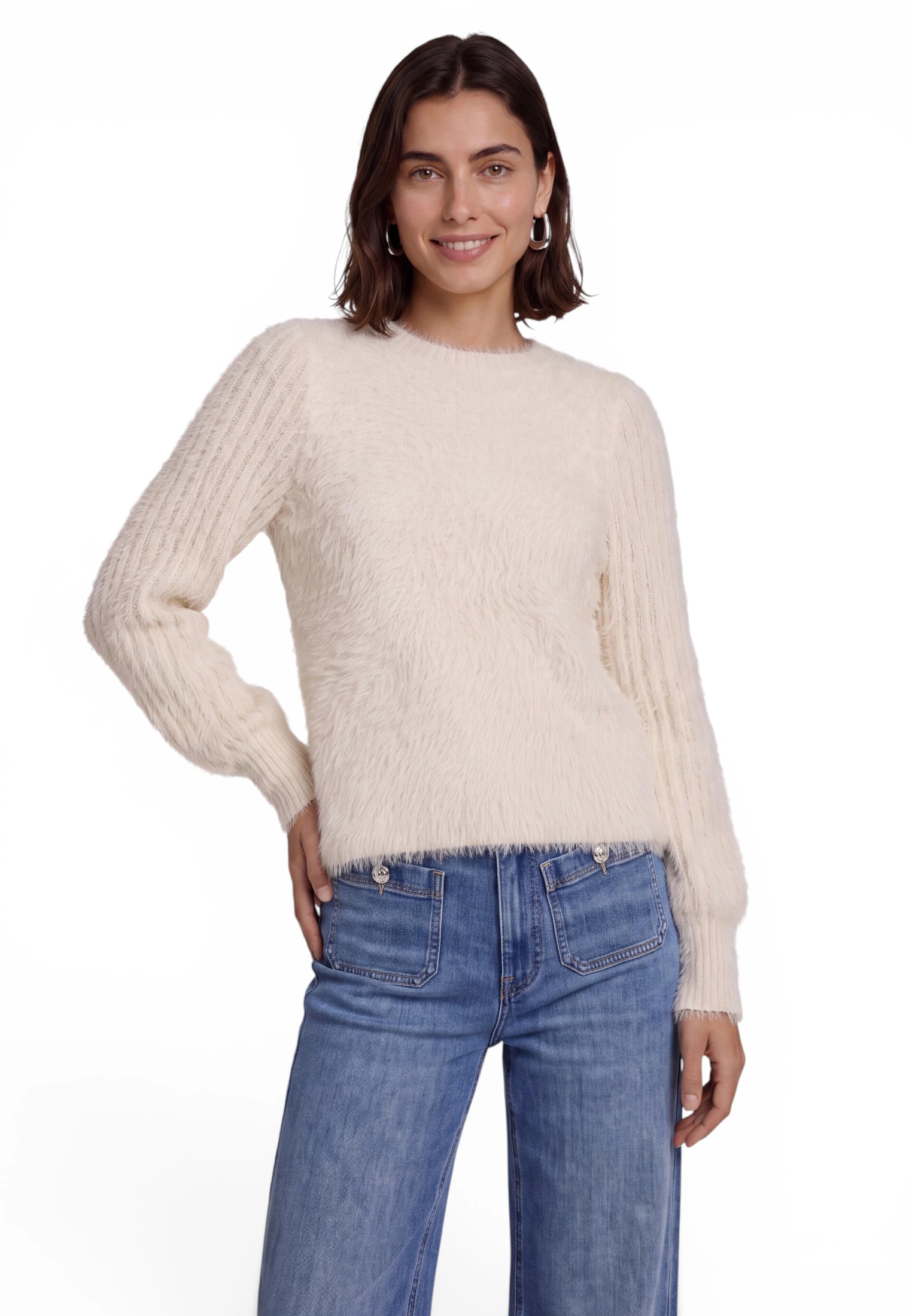 Zero Strickpullover »Strickpullover mit Stehkragen«