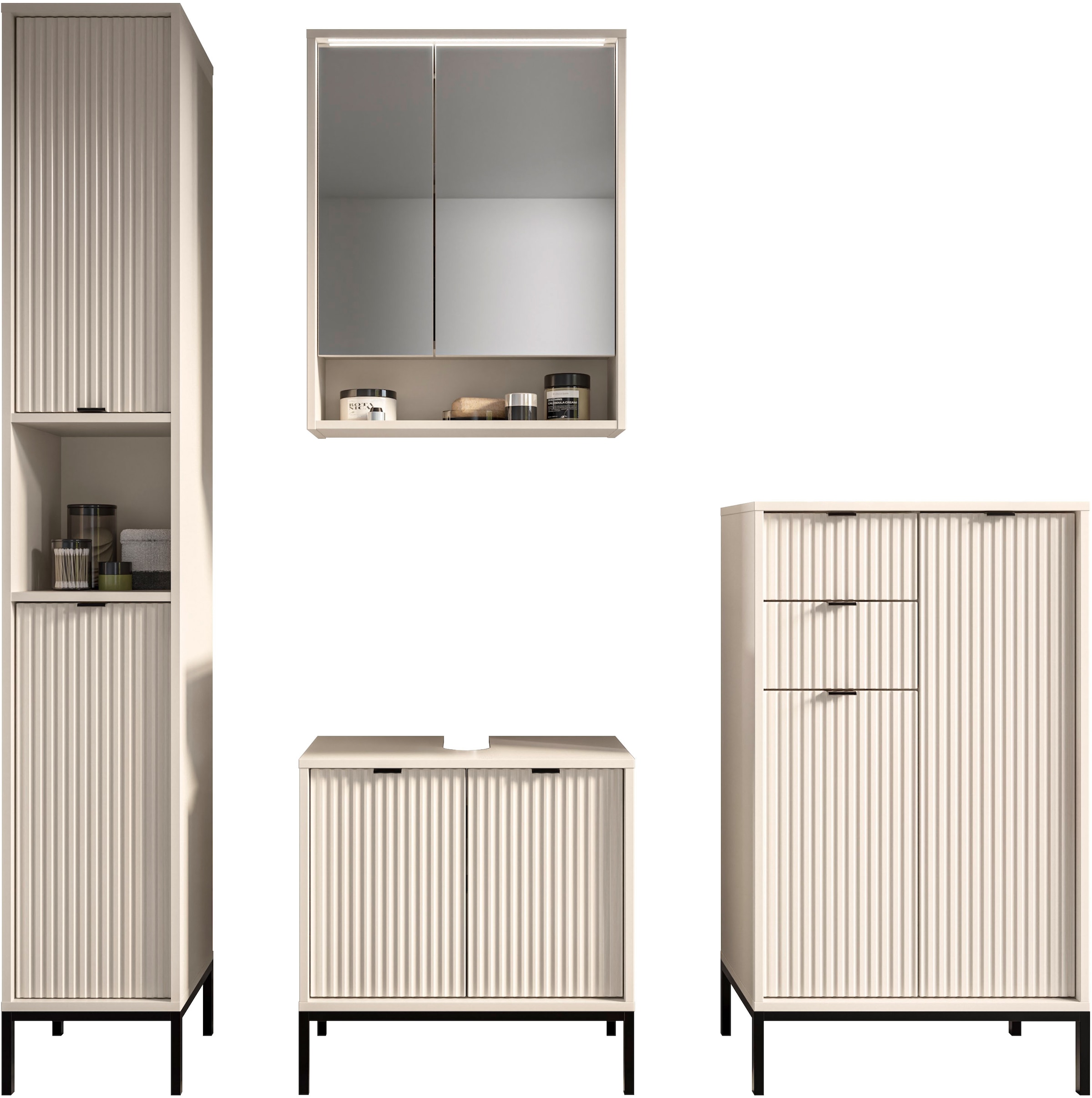 BASIC by Balculina Hochschrank »Lucera Hochschrank, Badezimmerschrank BxHxT 32x195x32« 1 Stk. tlg. Breite 32 cm, Tür L/R montierbar