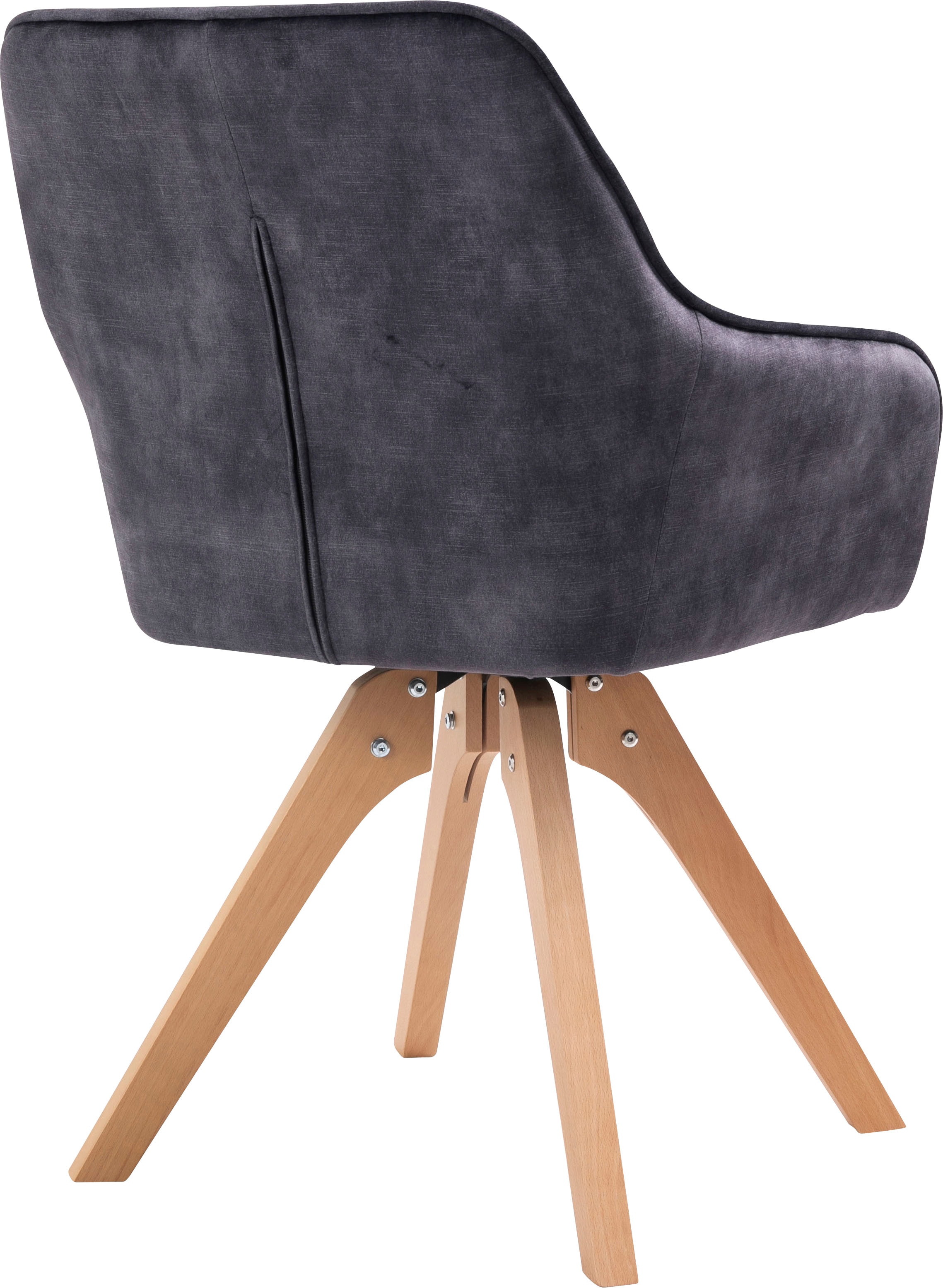 SalesFever Essgruppe, (5-tlg.), Tischbreite 180 cm, Stühle 180° drehbar, mit Samtverlours