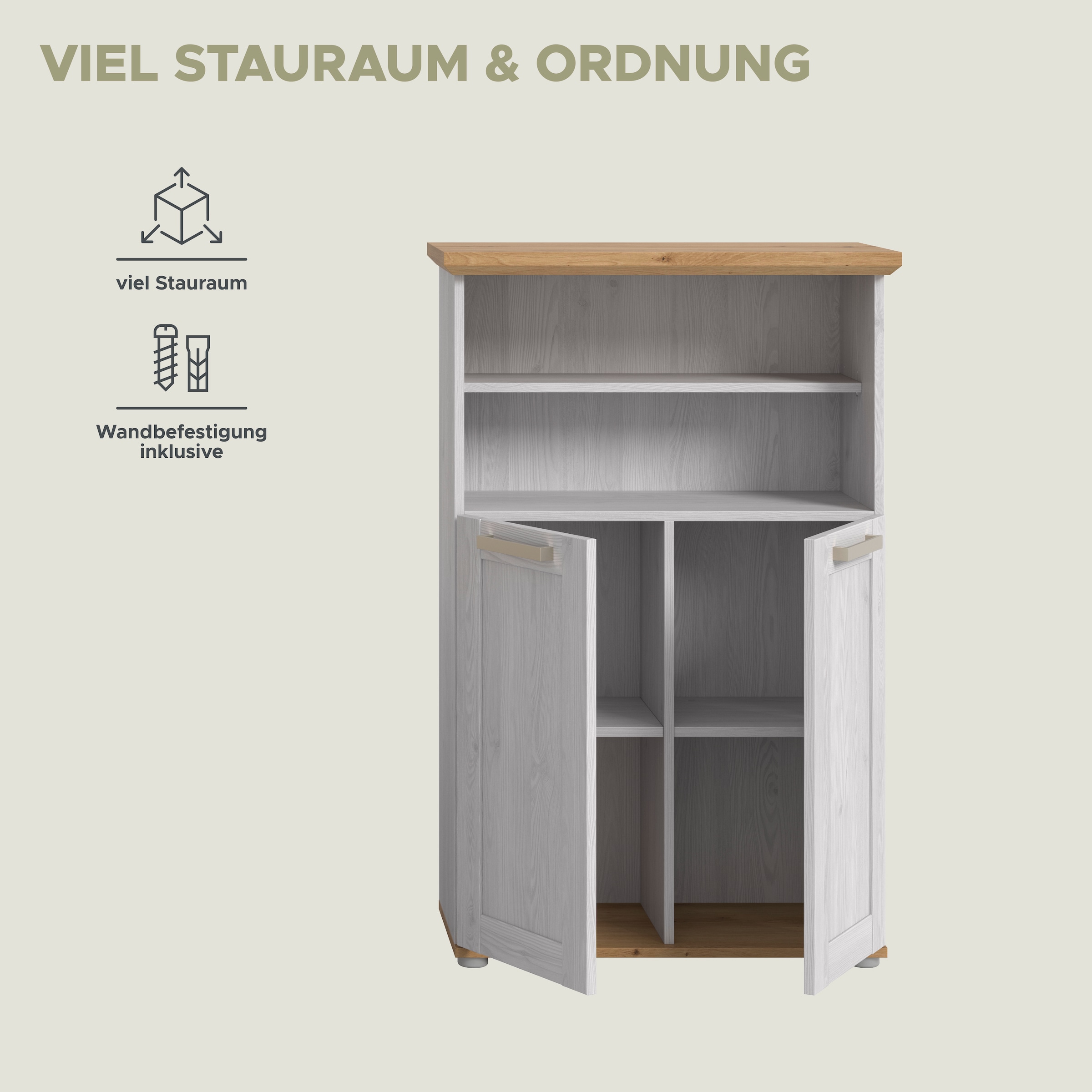 welltime Midischrank »COSENZA« 1 Stk. tlg. Midischrank, Badschrank, Bad, Badezimmer