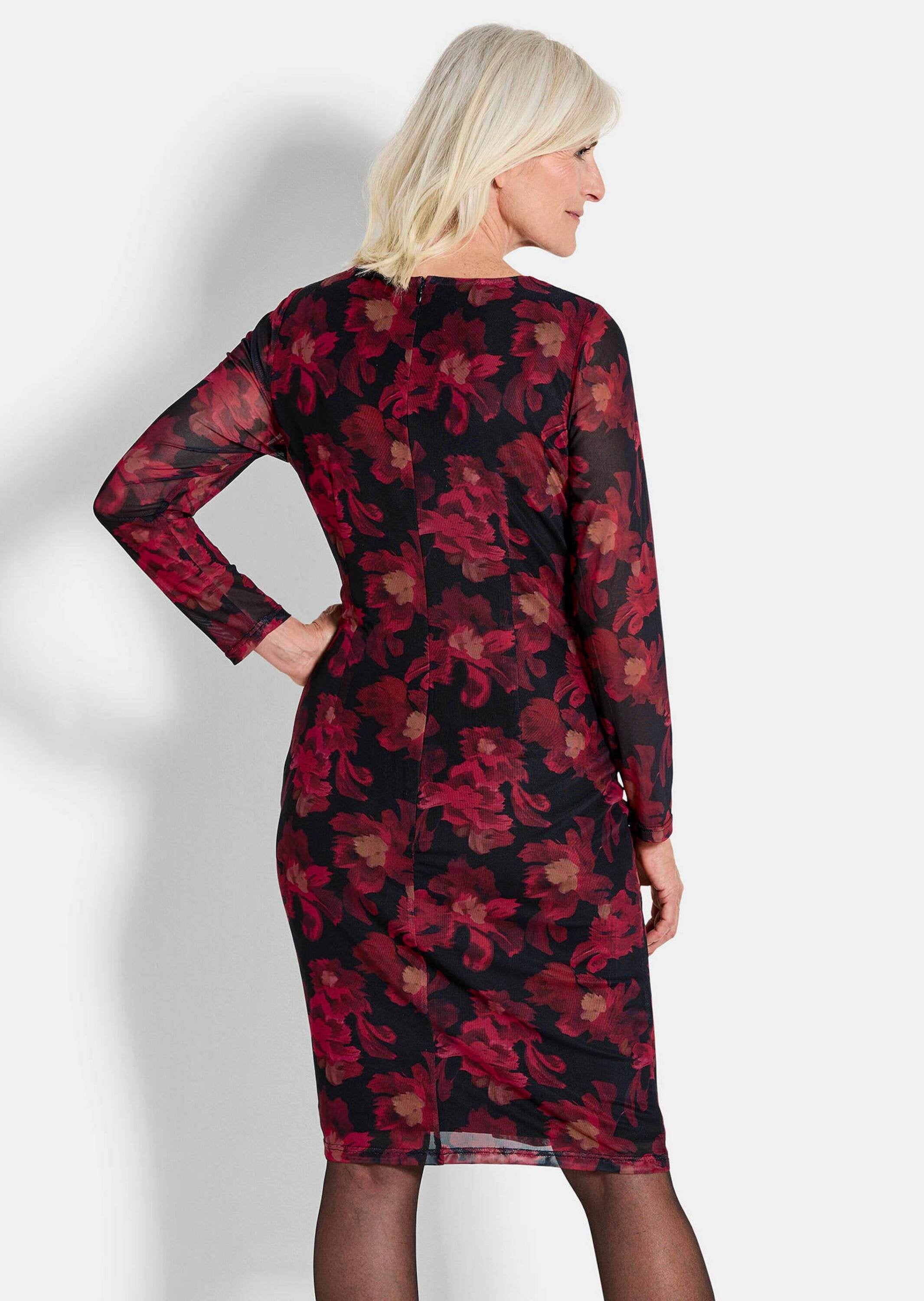 GOLDNER Abendkleid »Kurzgröße Kleid aus weichem Mesh«