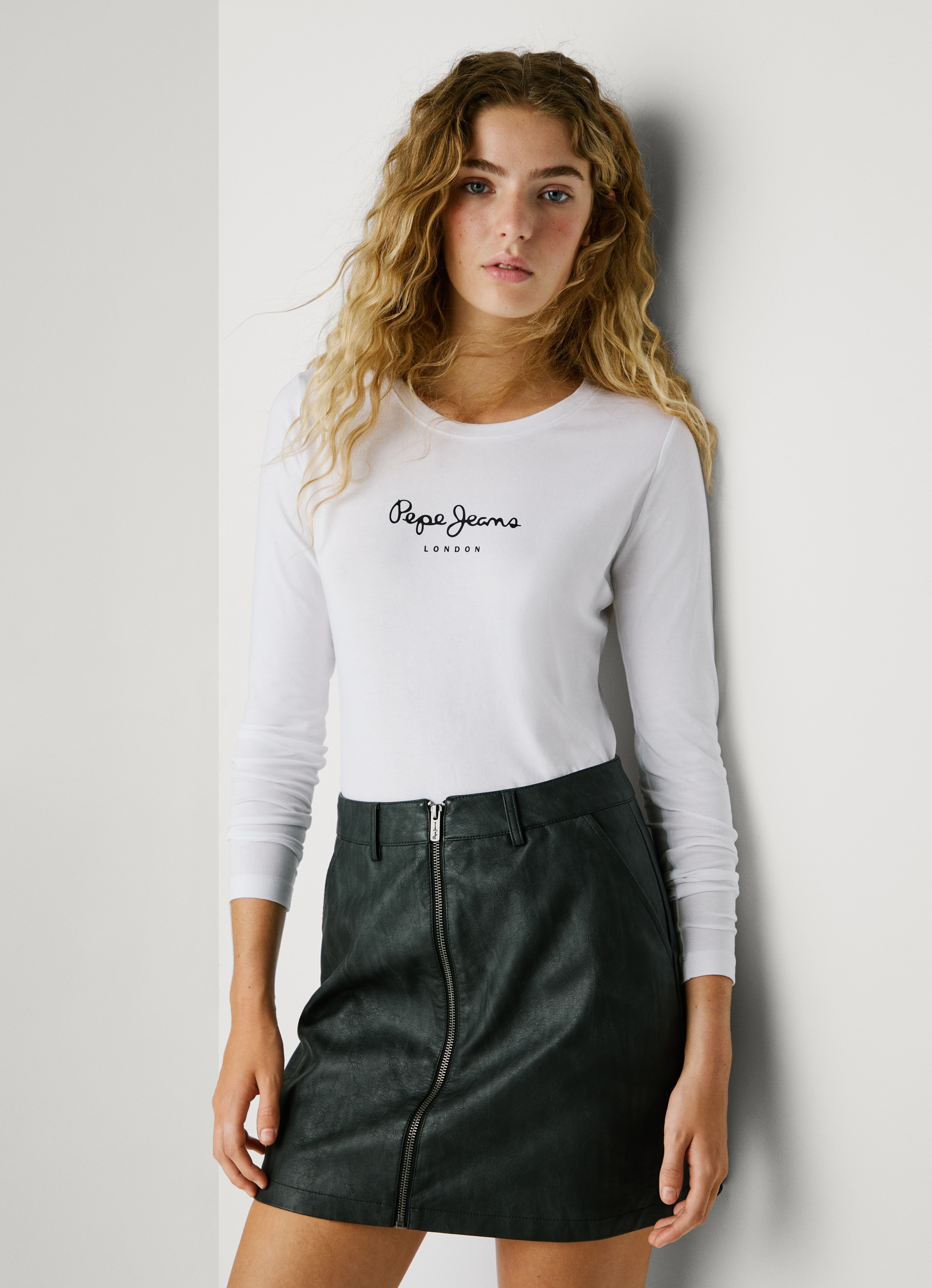 Pepe Jeans Langarmshirt »NEW VIRGINA L/S« mit Logo-Print