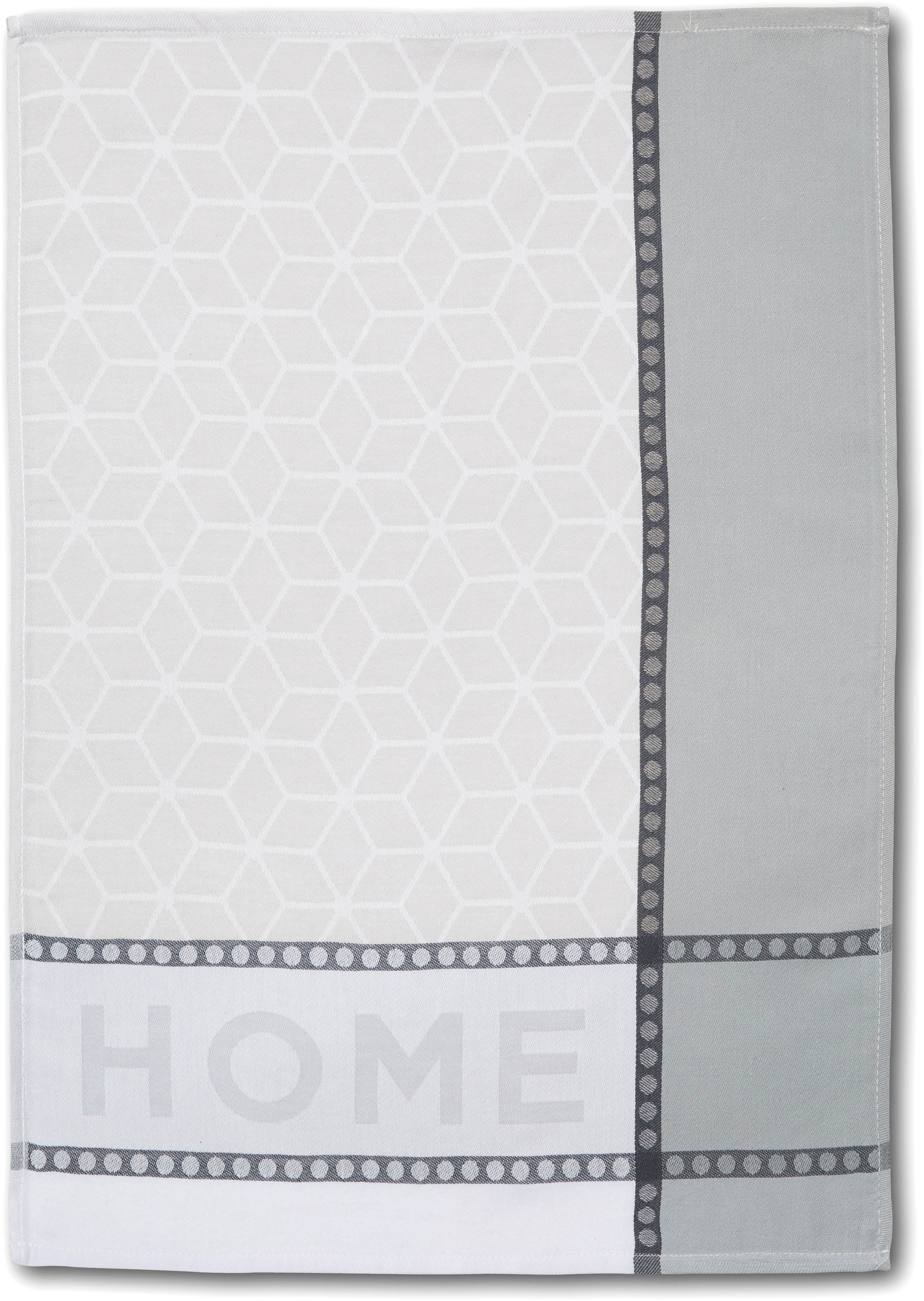 Dyckhoff Geschirrtuch »HOME & KITCHEN, Maße je Tuch ca. 50x70 cm, aus 100% Baumwolle«, (Set, 3 tlg.), mit zwei verschiedenen Motiven