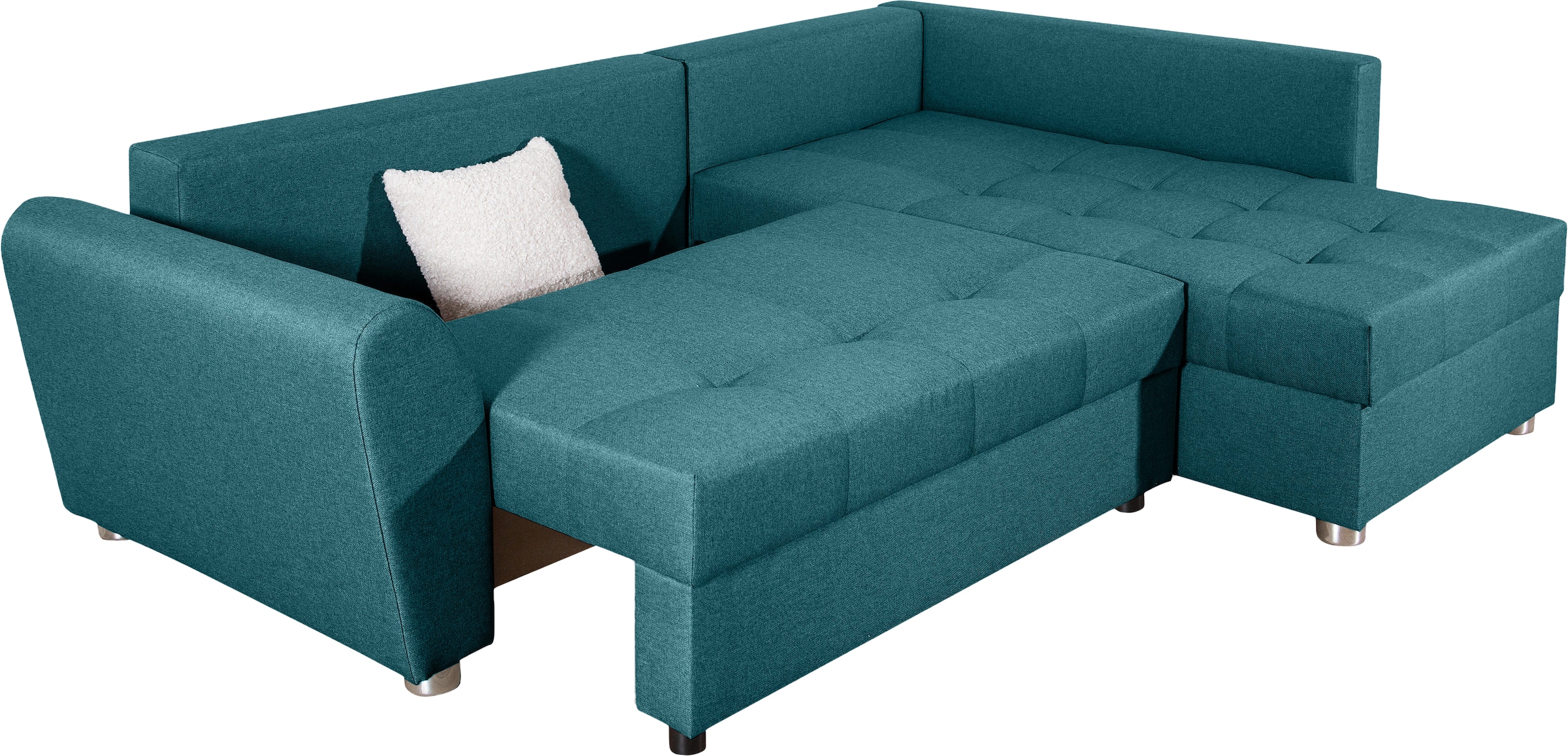 COLLECTION AB Ecksofa »Jana L-Form«, inkl. Bettfunktion,Bettkasten und Bonnelfederkern