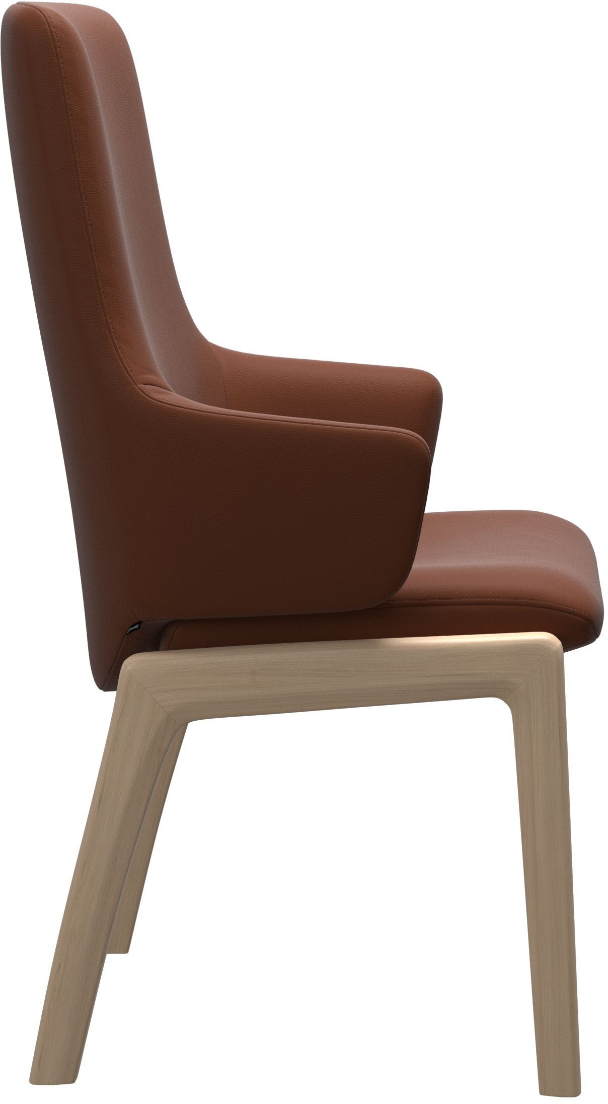 Stressless® Polsterstuhl »Laurel«, Leder PALOMA, High Back mit Armlehne, Größe L, mit abgerundeten Beinen in Walnuss