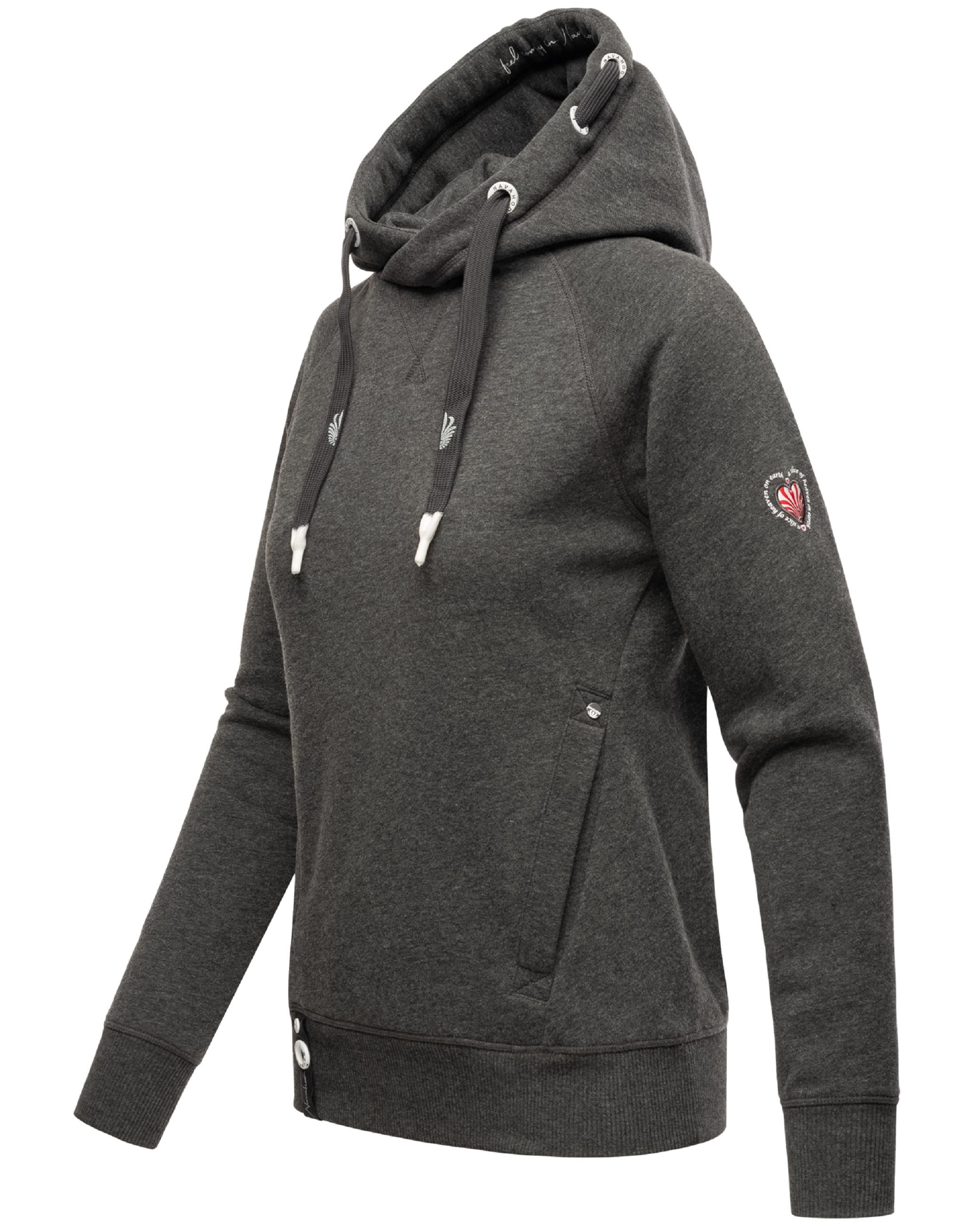 Navahoo Kapuzensweatshirt »Kapuzensweatshirt Liebesmäuschen«, Kuscheliger Damen Hoodie mit dicken Tunnelzugkordeln