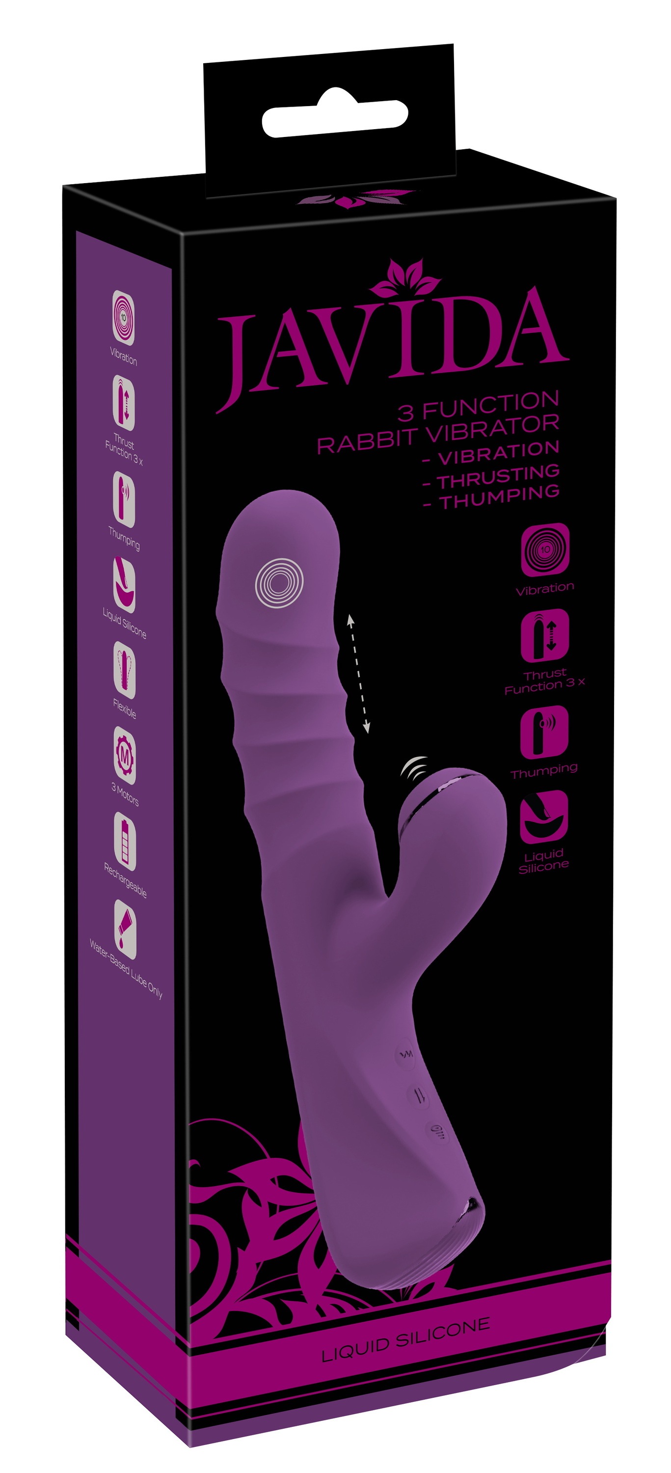 Javida Vibrator »Rabbitvibrator 3 Function Rabbit Vibrator«
