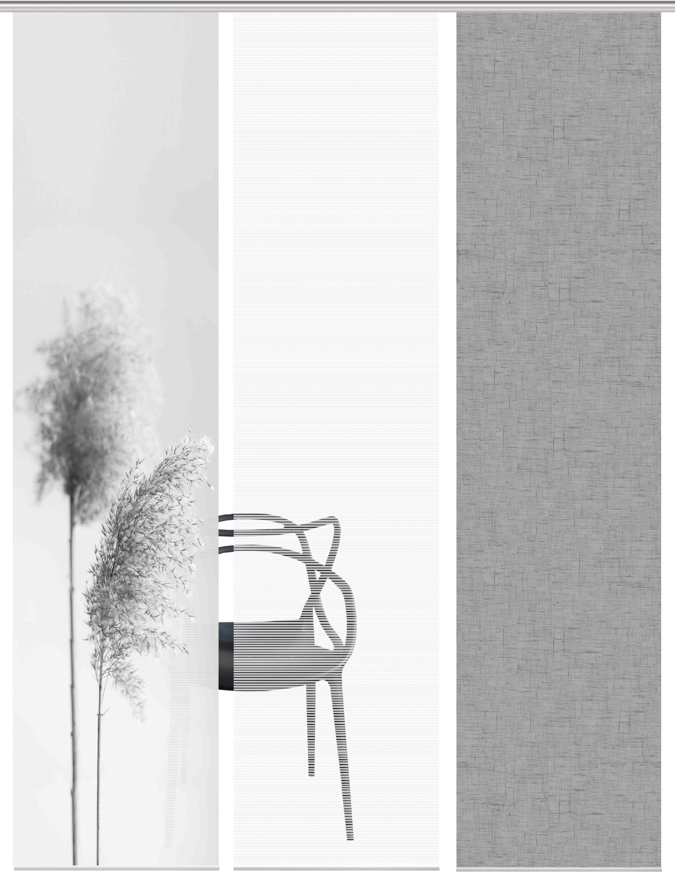 Vision S Schiebegardine »IRLOS 3er SET« Paneelwagen 3 Stk. tlg. Schiebevorhang Digidruck 3er Set IRLOS