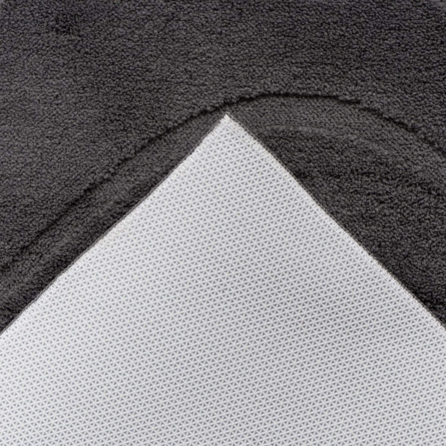 Carpet City Badematte »BAT400,  Badteppich uni« Höhe 11 mm rutschhemmend beschichtet fußbodenheizungsgeeignet Teppich Badezimmer, Badvorleger, Anti-Rutsch, Waschbar, Duschmatte