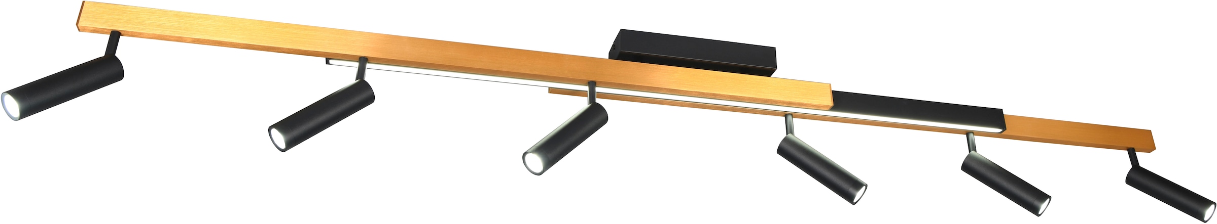 TRIO Leuchten LED Deckenleuchte »ZENO ausziehbare LED Deckenlampe mit 6 verstellbaren Spots dimmbar CCT« LED-Board 1 Stk. warmweiß - kaltweiß getrennt schaltbare Spots, Lichtfarbe einstellbar inkl Fernbedienung