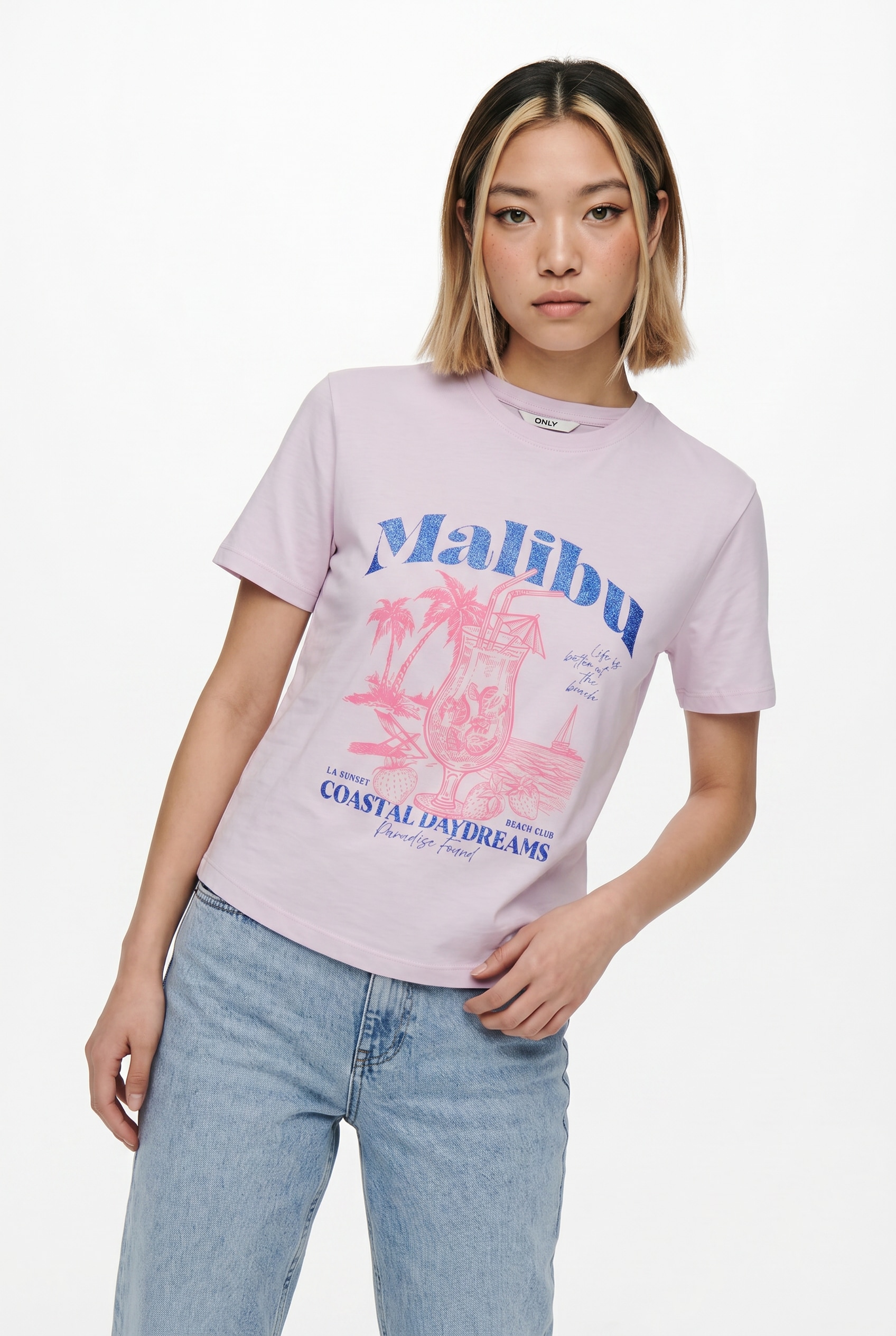 ONLY Kurzarmshirt »ONLDINA S/S CLUB TOP BOX JRS« Baumwolle, regular fit, Rundhals