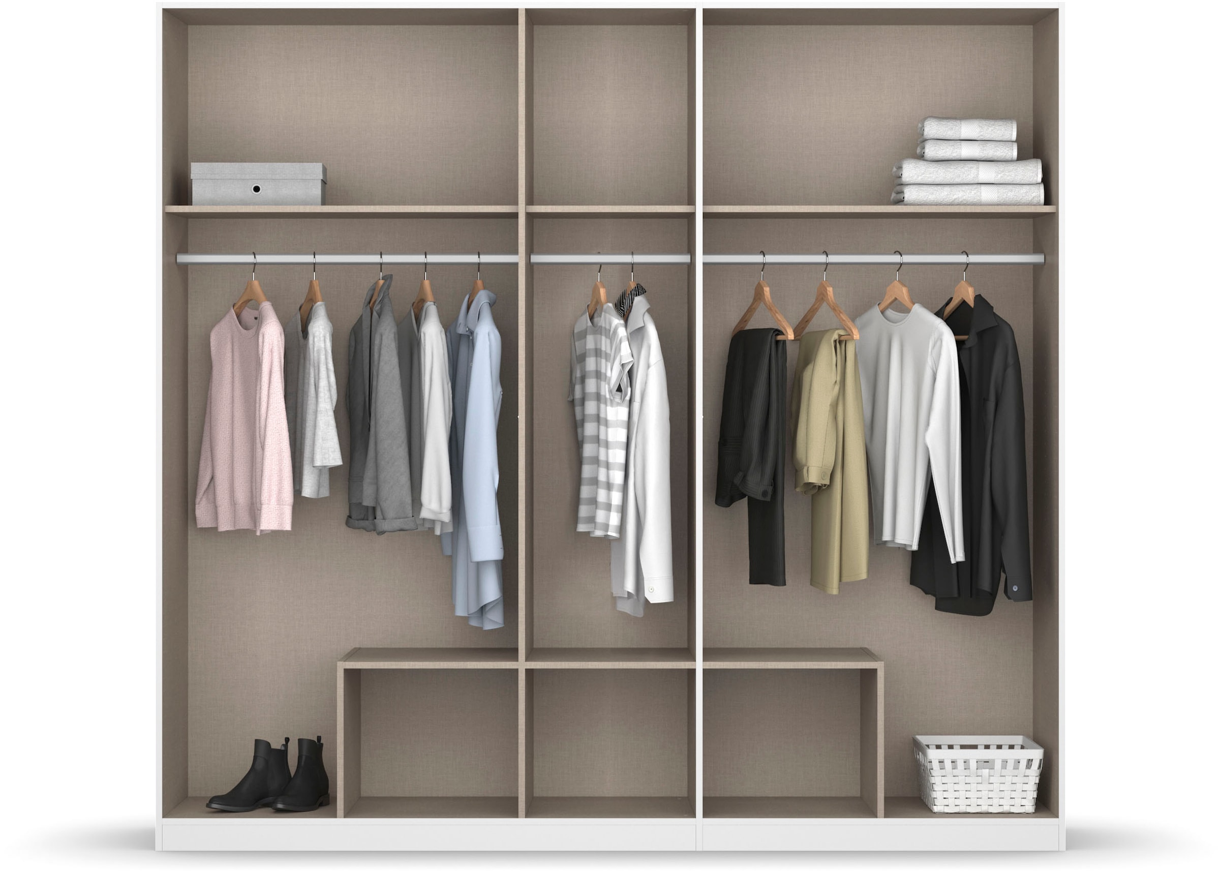 rauch Kleiderschrank »Gamma«, in schlichtem Design mit Schubkästen und  Spiegel, in 3 Breiten im OTTO Online Shop
