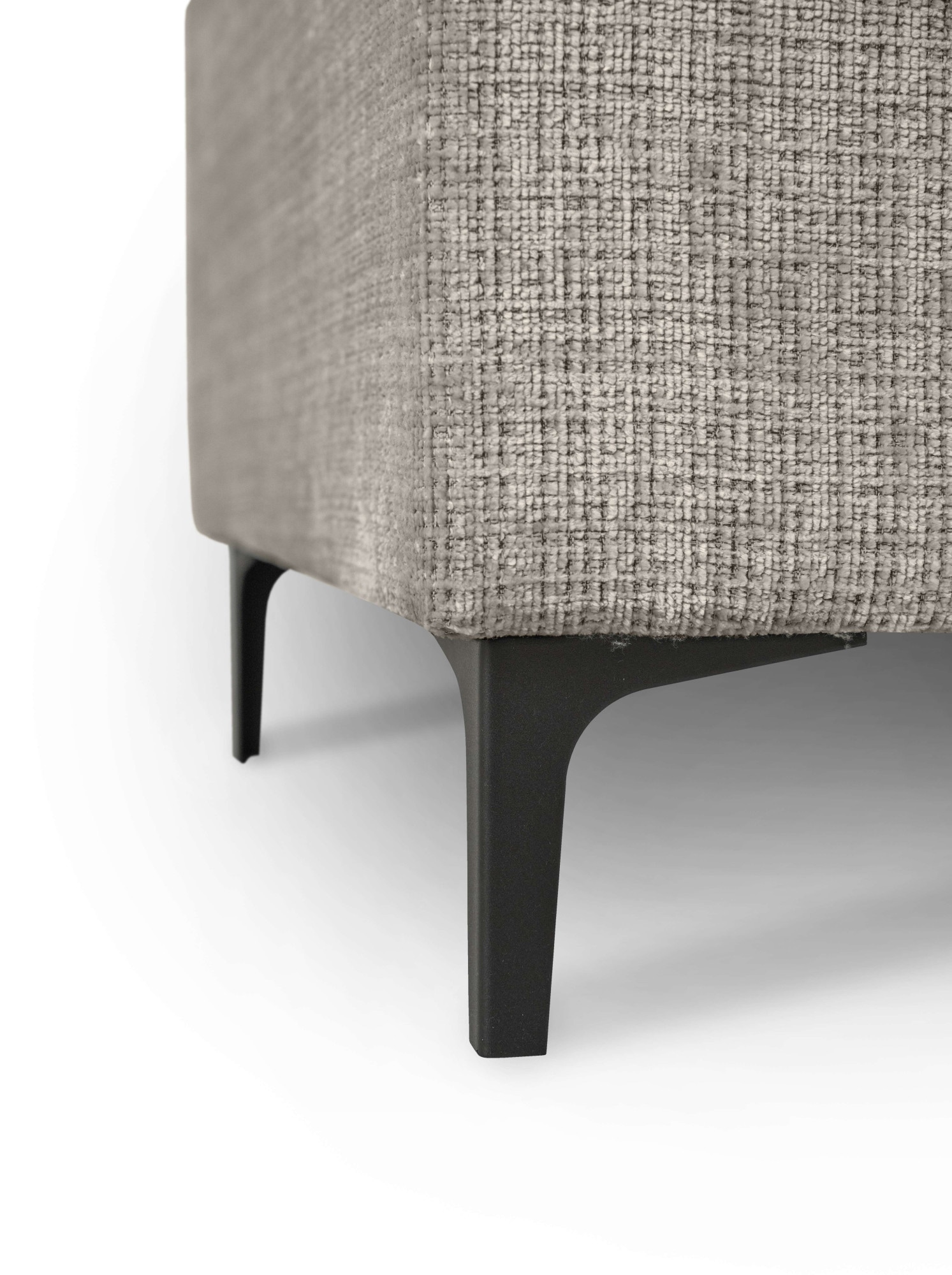 Places of Style 2-Sitzer »Kompaktsofa Oland, Struktur, Flachgewebe, Luxus-Microfaser, Boucle«, 164 cm, Wellenunterfederung, Skandi-Design, Metallfüße